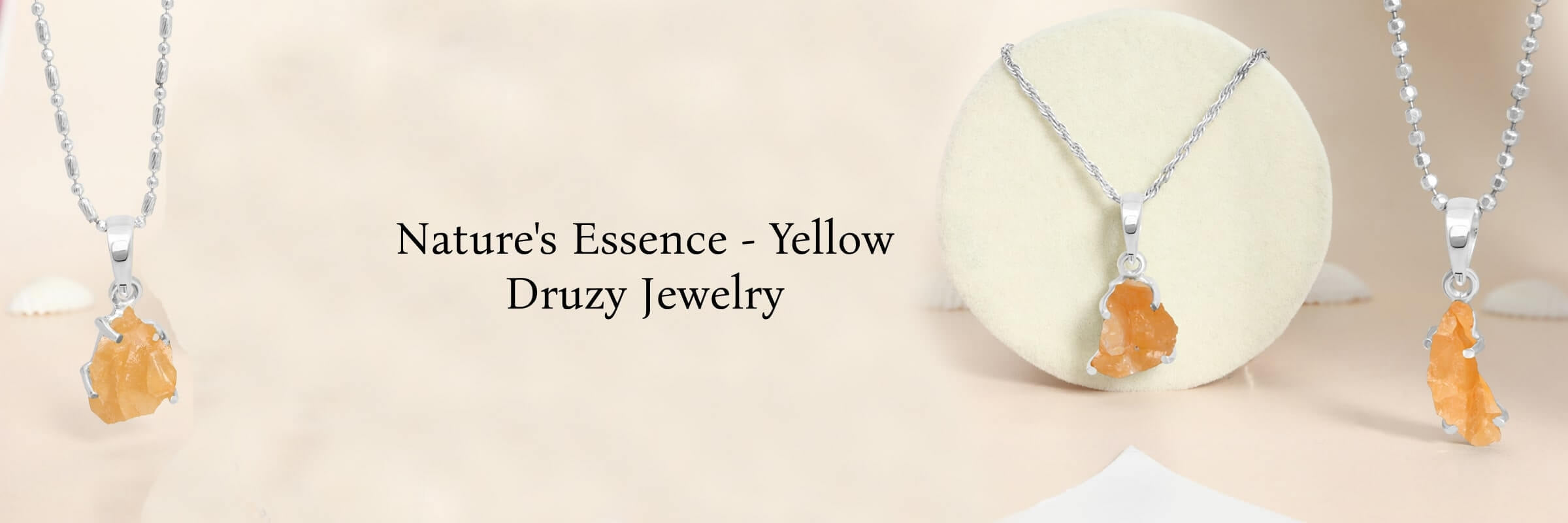 Elemental Essence: Yellow Druzy Jewelry Embodying Earth's Natural Forces
