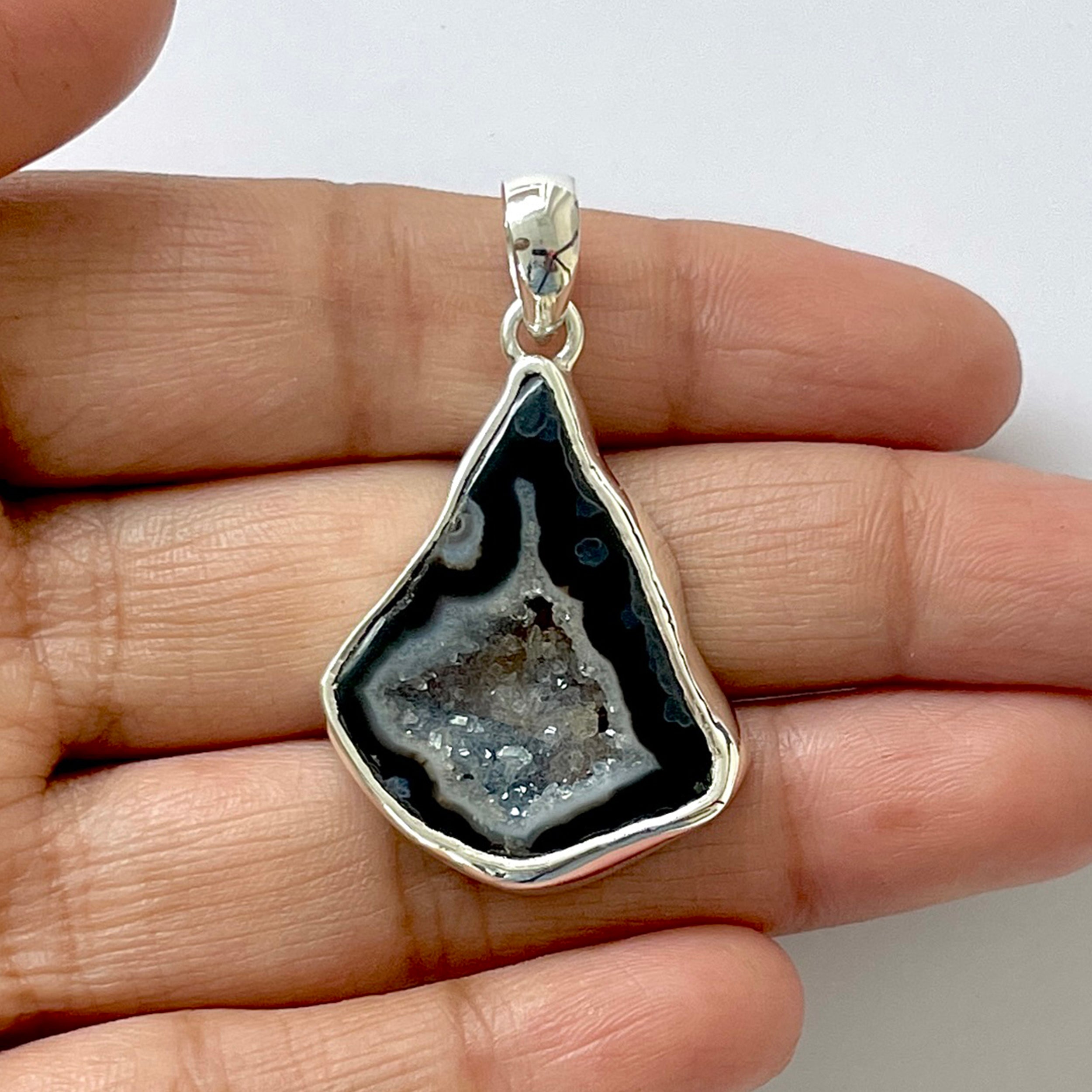 Agate Black Pendant-(ABL-1-2)
