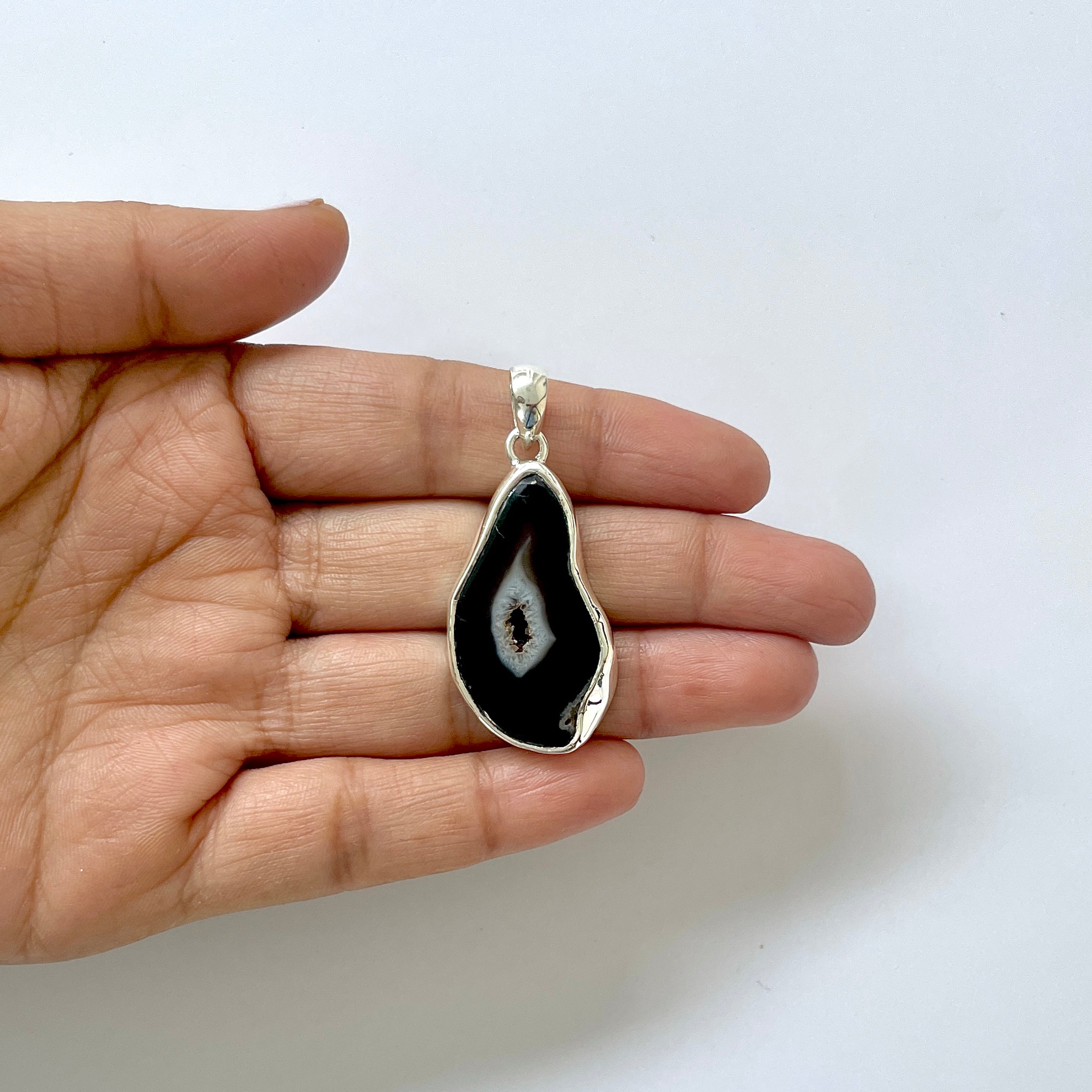 Agate Black Pendant-(ABL-1-3)