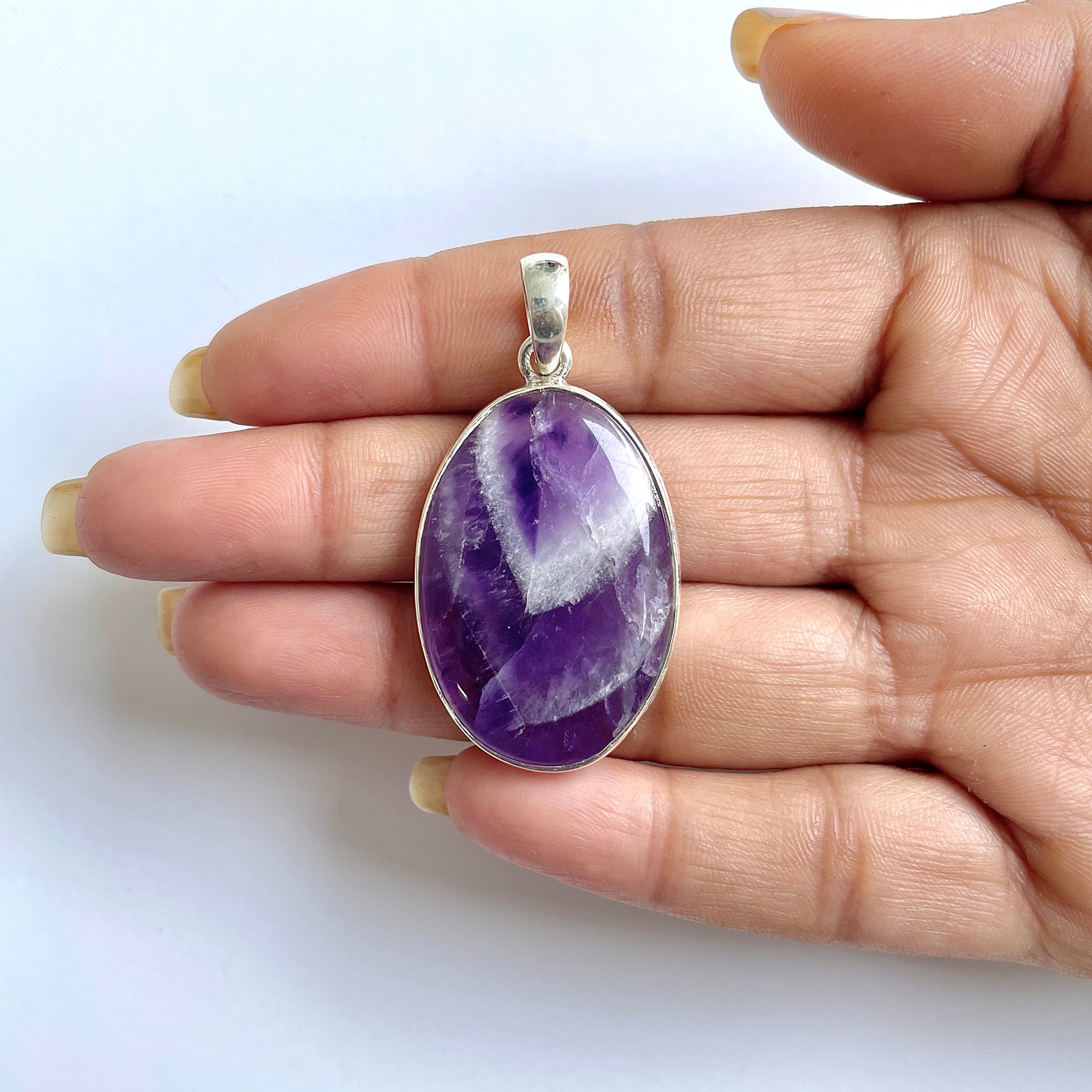 Amethyst Lace Agate Pendant-(ALA-1-1)