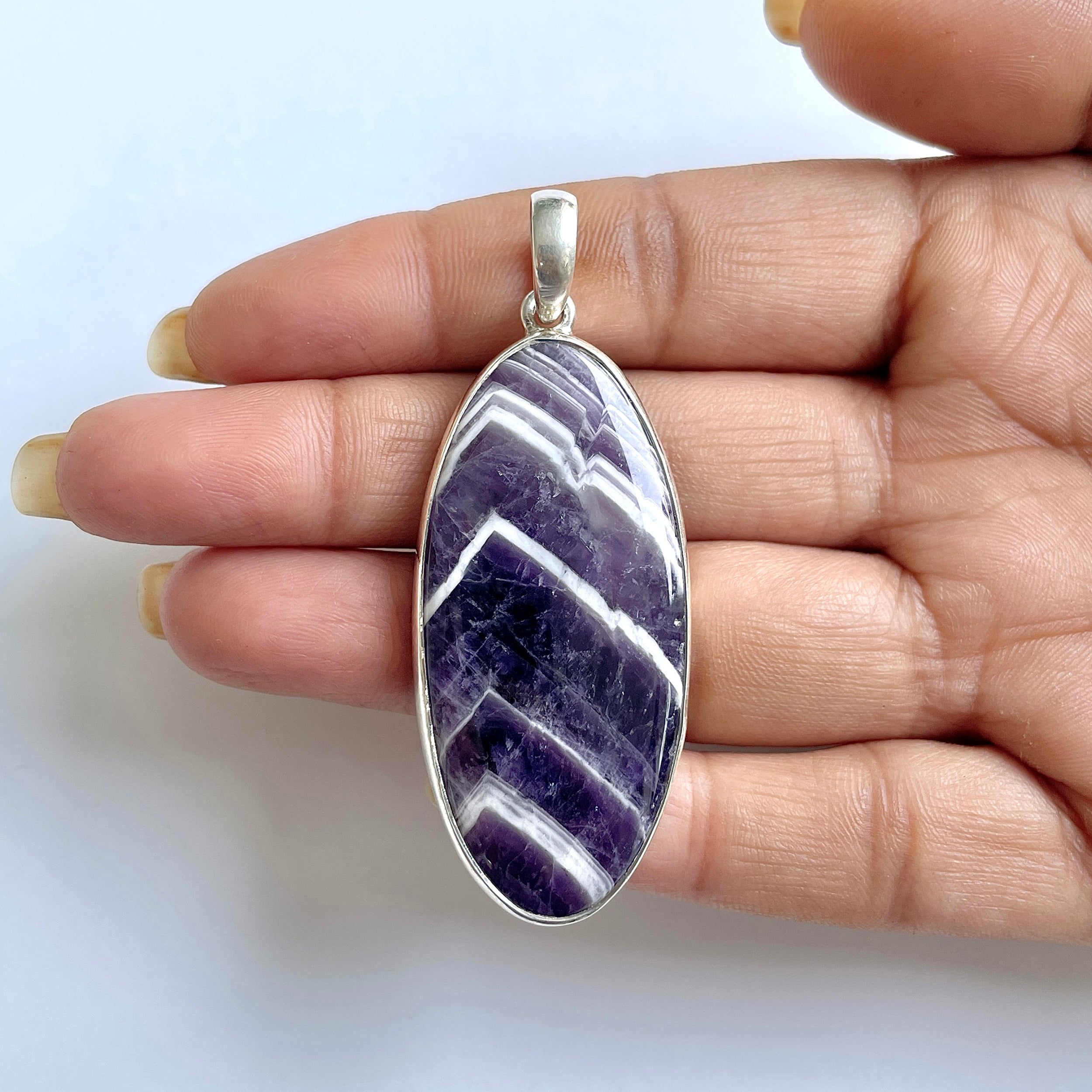 Amethyst Lace Agate Pendant-(ALA-1-15)