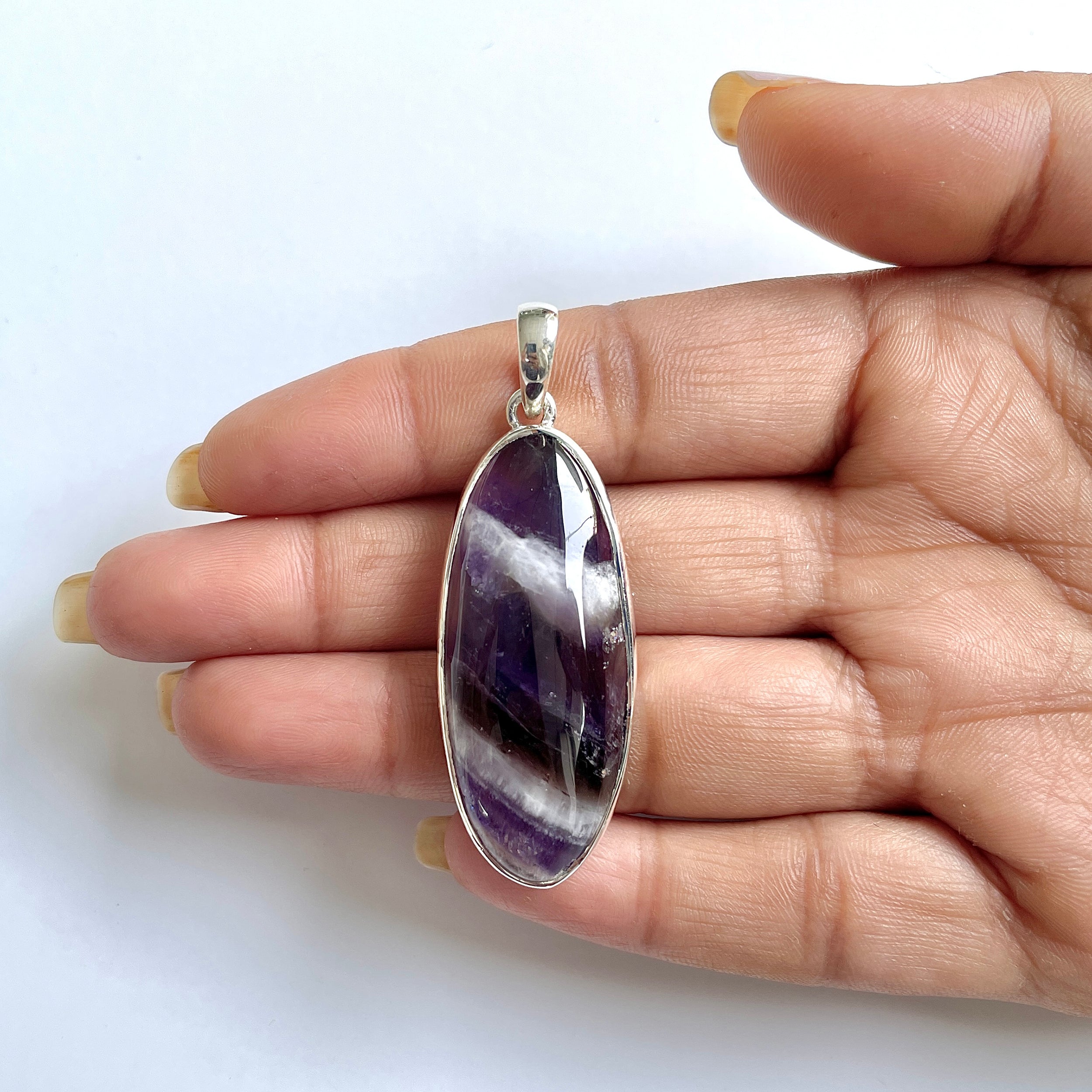 Amethyst Lace Agate Pendant-(ALA-1-21)
