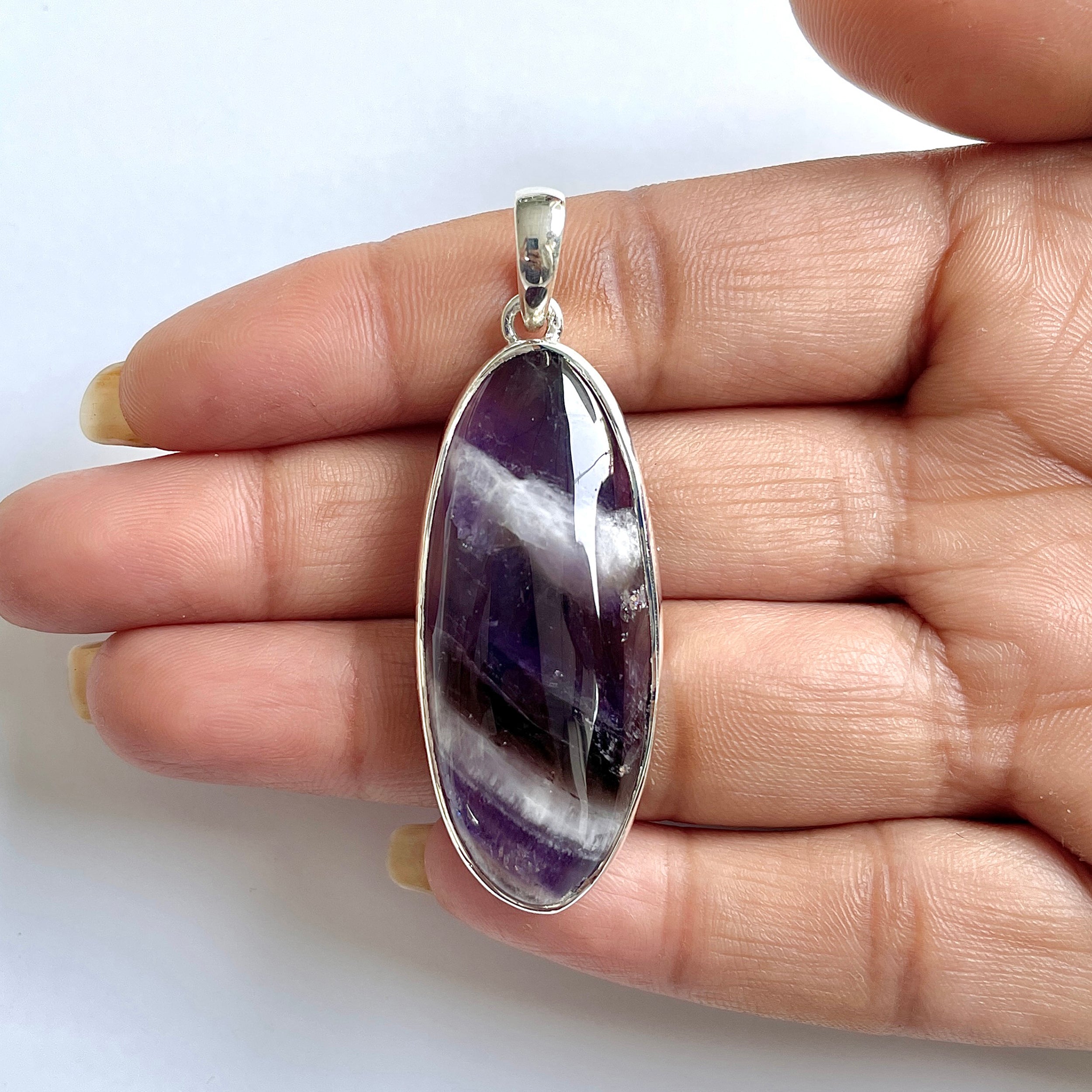 Amethyst Lace Agate Pendant-(ALA-1-21)