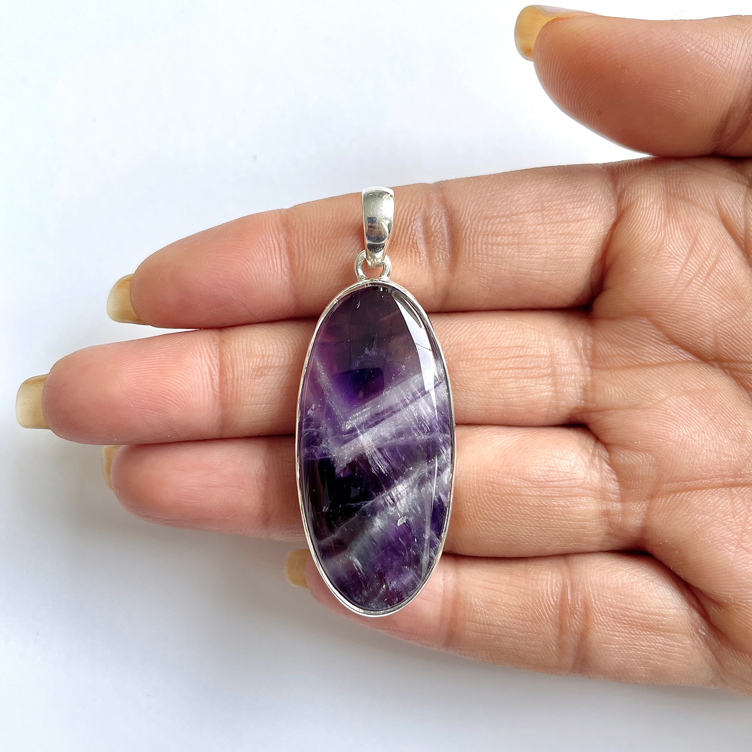 Amethyst Lace Agate Pendant-(ALA-1-22)