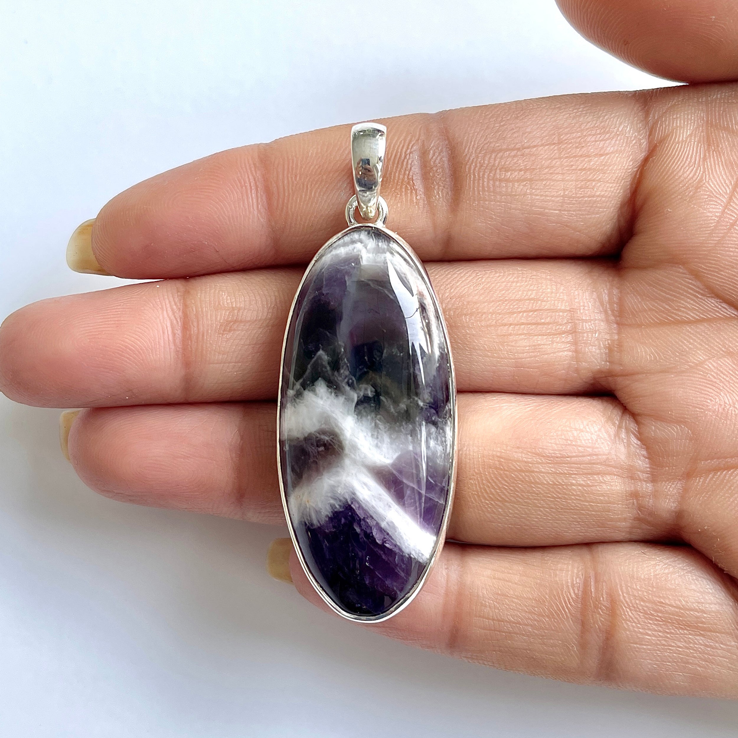 Amethyst Lace Agate Pendant-(ALA-1-25)