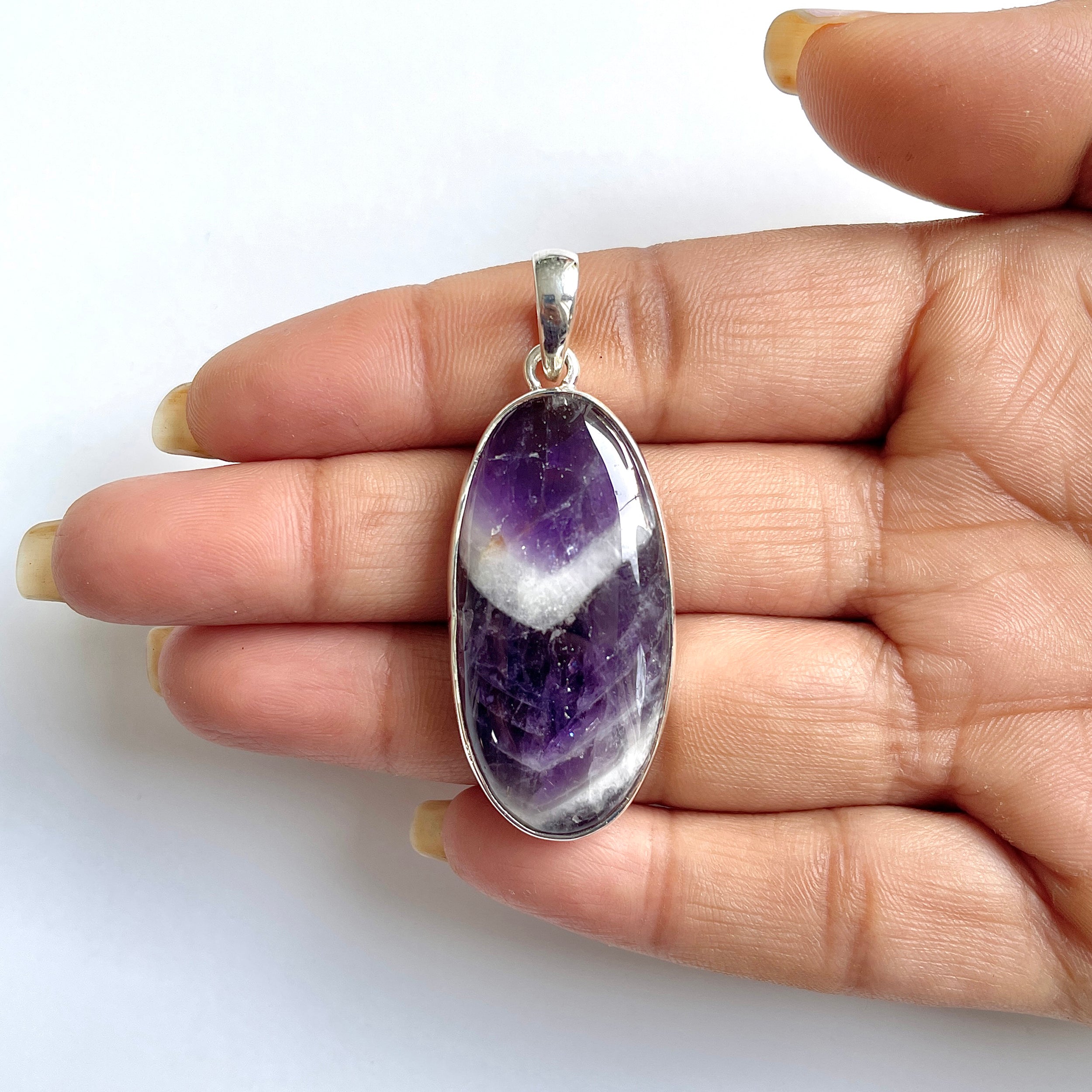 Amethyst Lace Agate Pendant-(ALA-1-29)