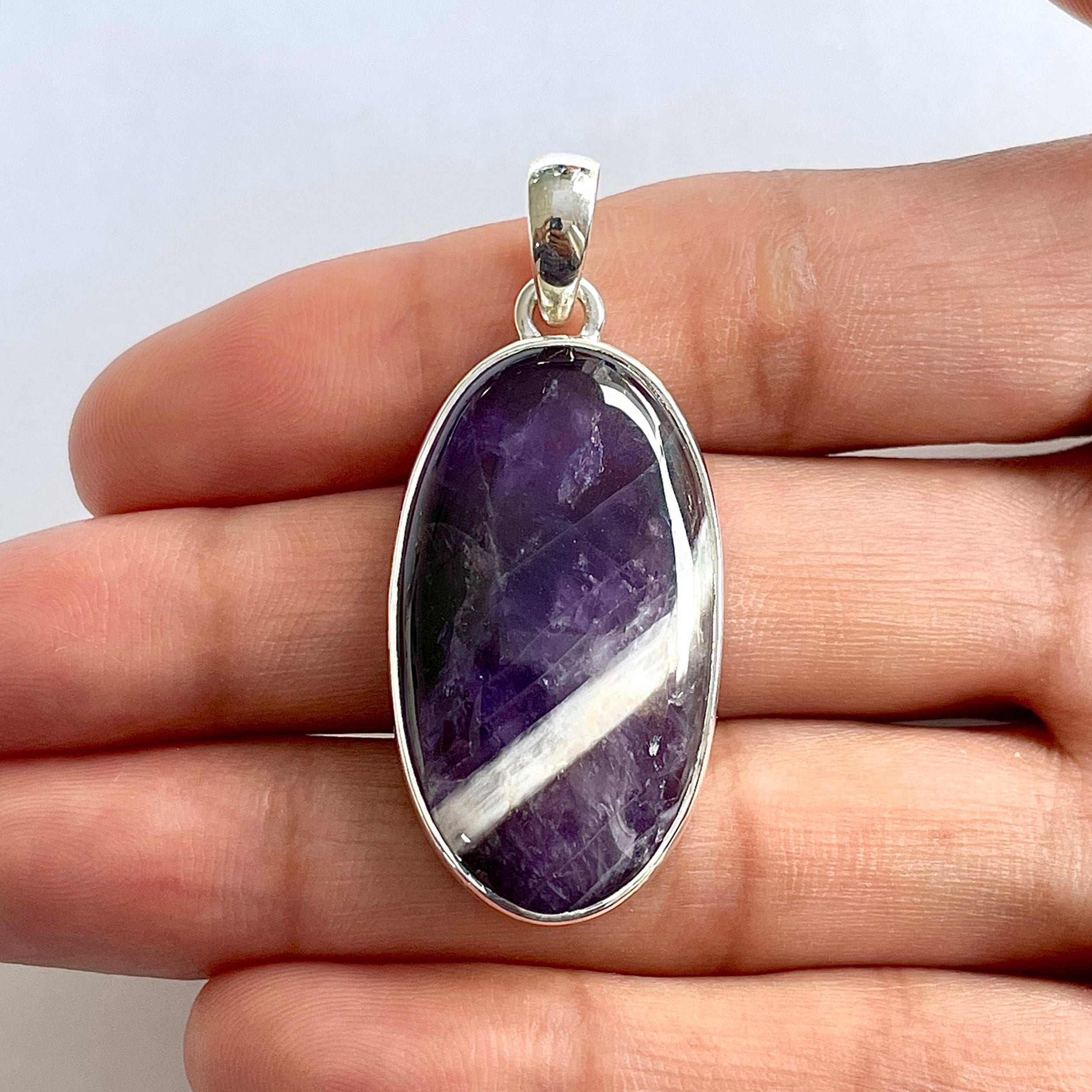Amethyst Lace Agate Pendant-(ALA-1-37)