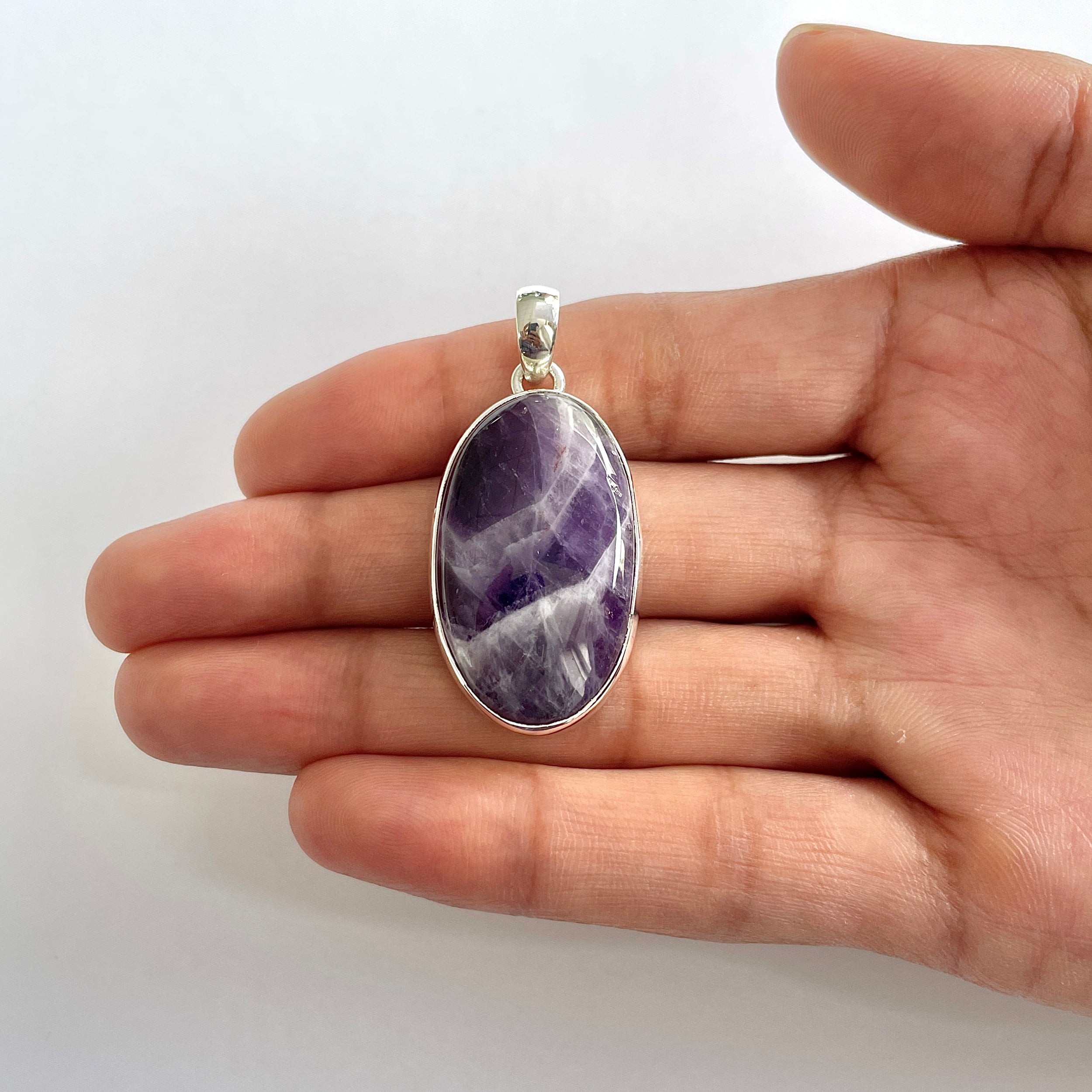 Amethyst Lace Agate Pendant-(ALA-1-38)