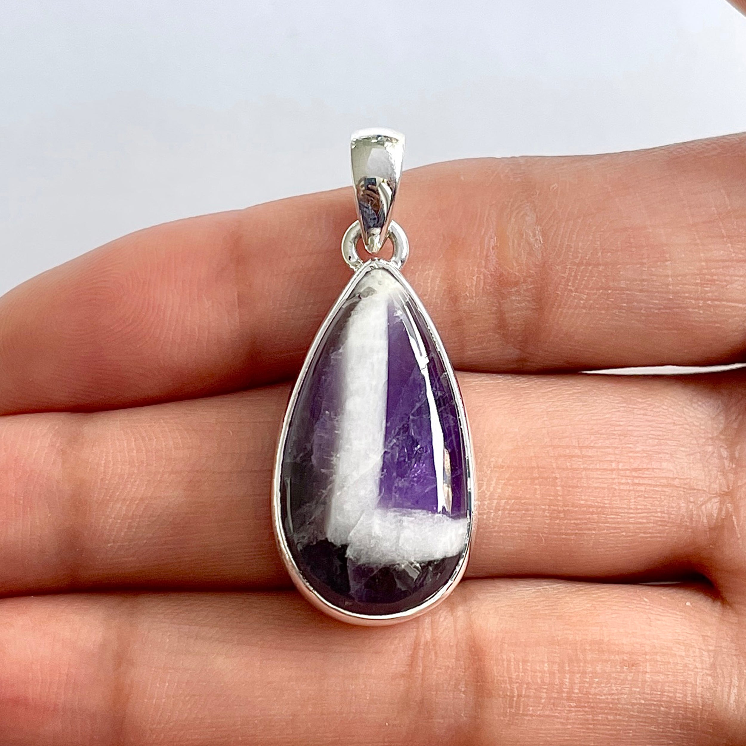 Amethyst Lace Agate Pendant-(ALA-1-43)