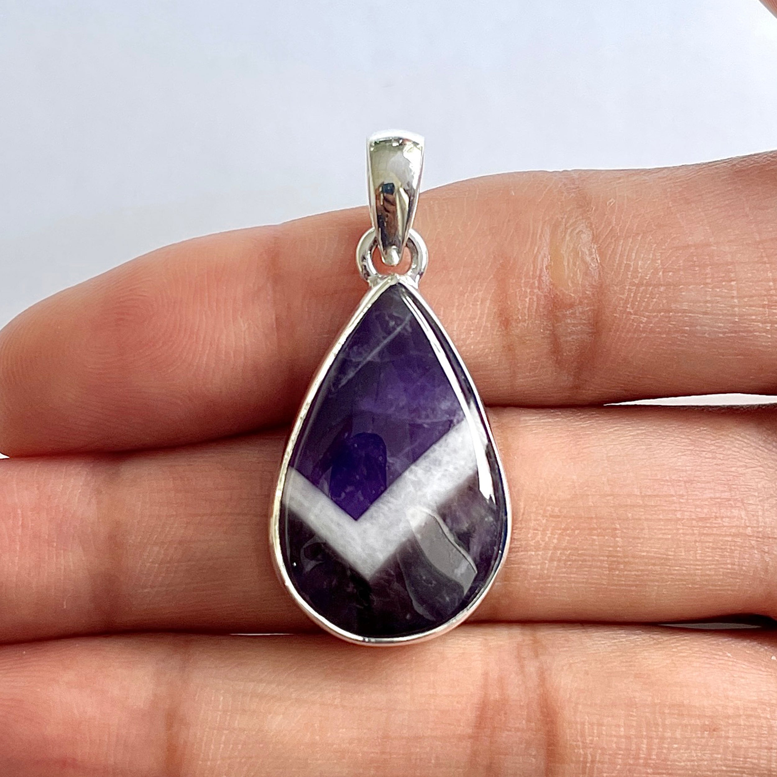 Amethyst Lace Agate Pendant-(ALA-1-44)