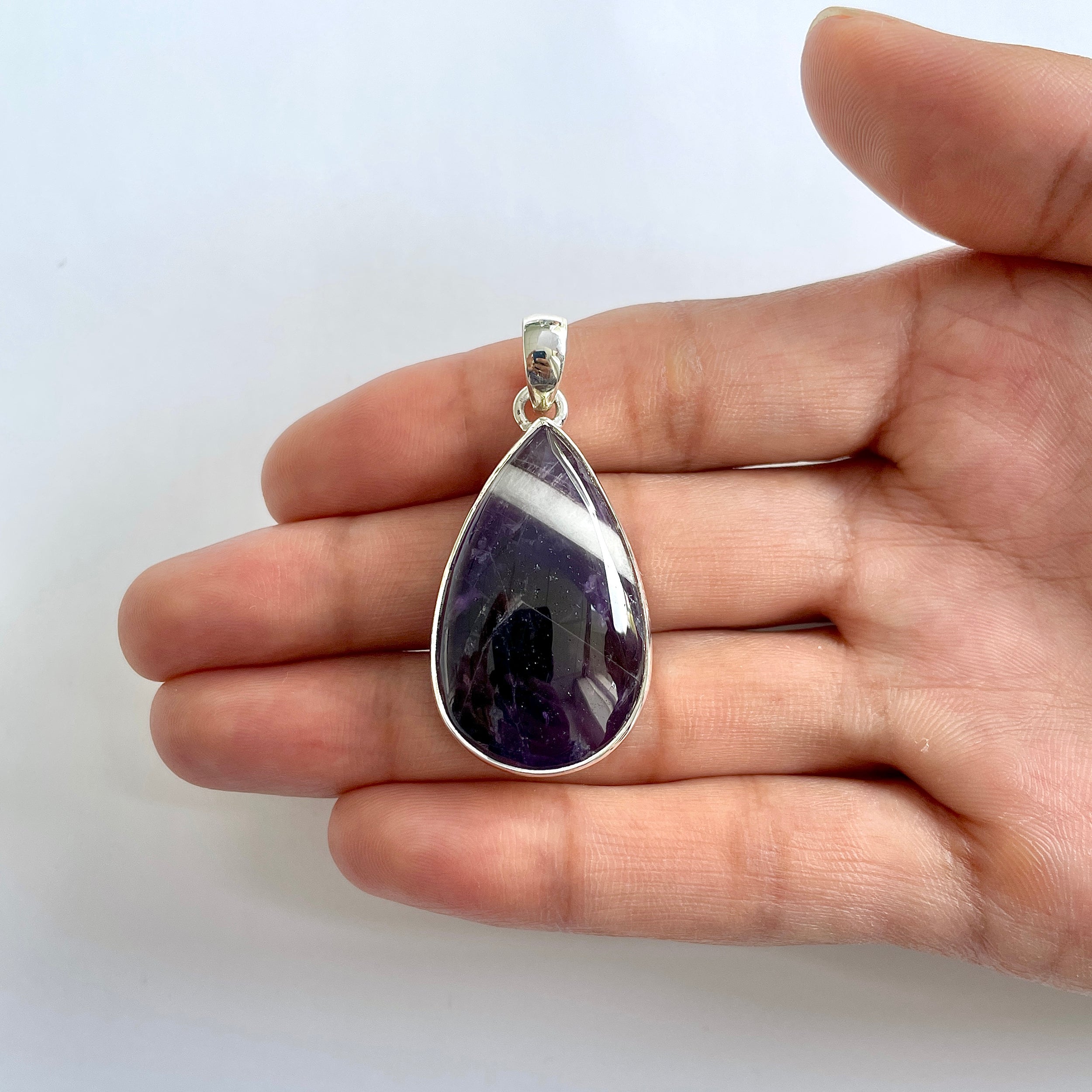Amethyst Lace Agate Pendant-(ALA-1-49)