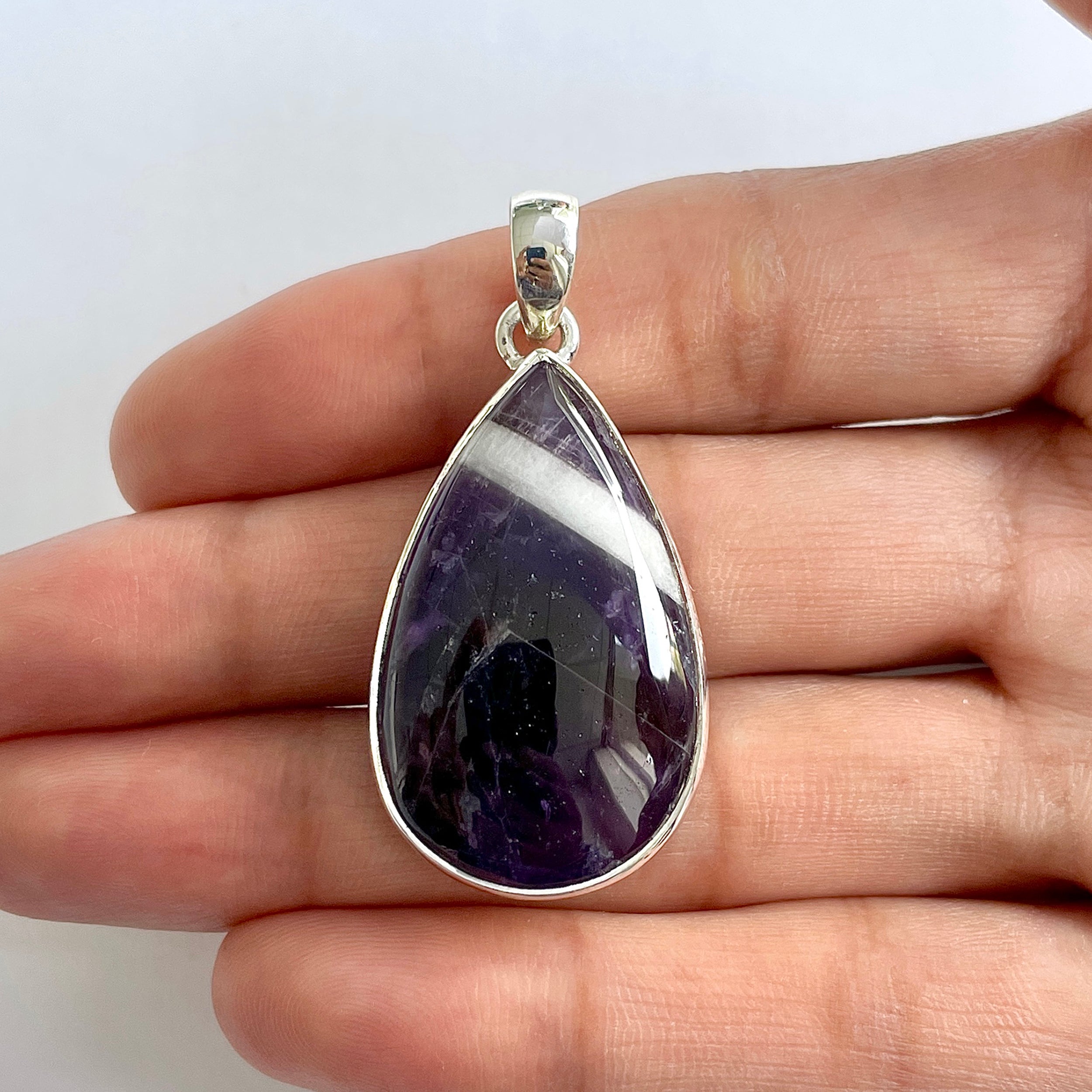 Amethyst Lace Agate Pendant-(ALA-1-49)