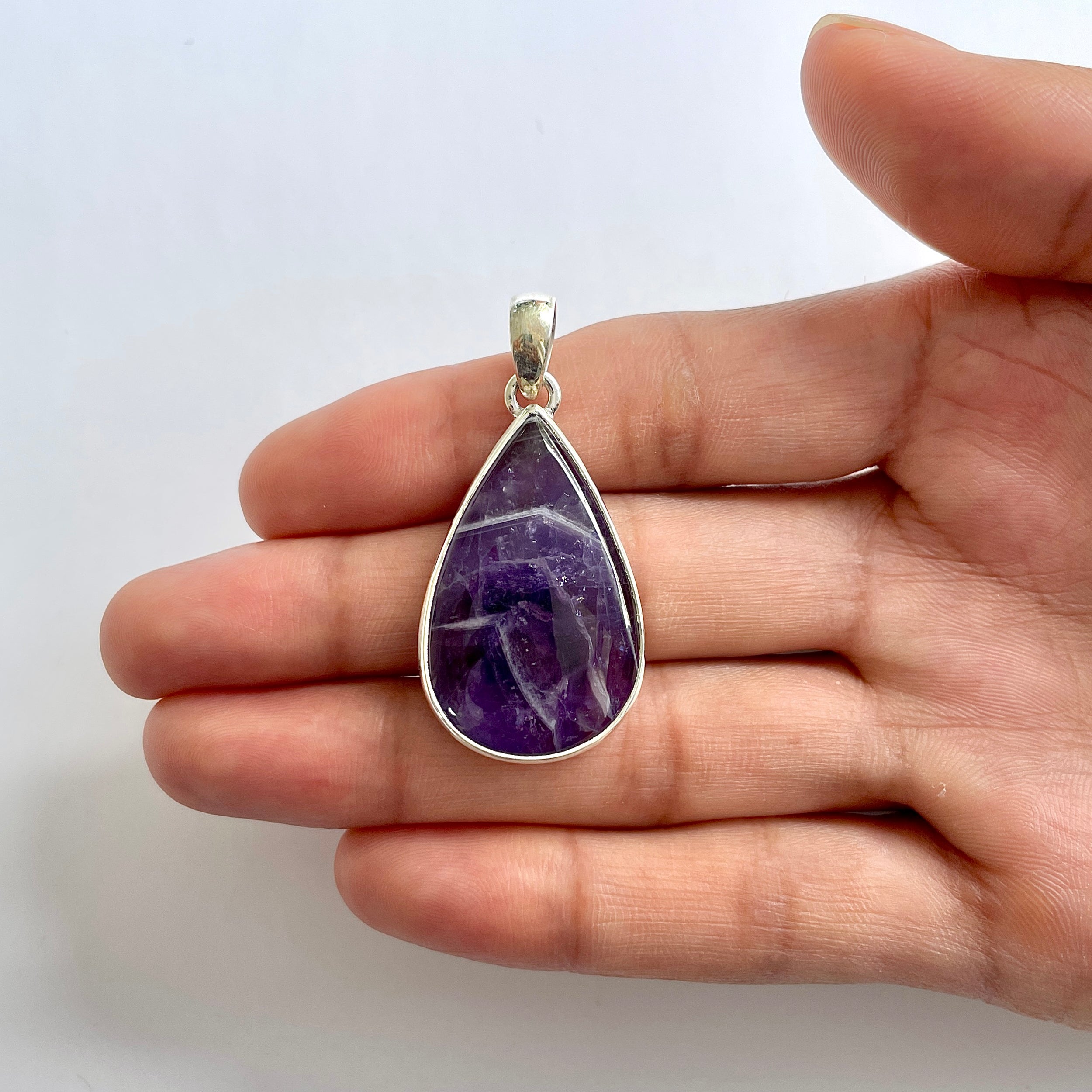Amethyst Lace Agate Pendant-(ALA-1-51)