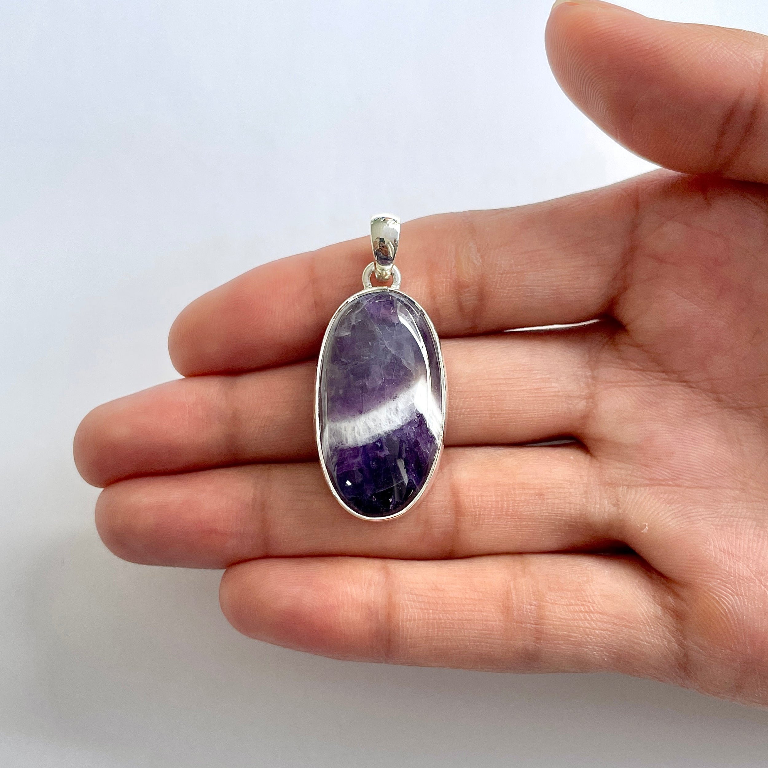 Amethyst Lace Agate Pendant-(ALA-1-53)