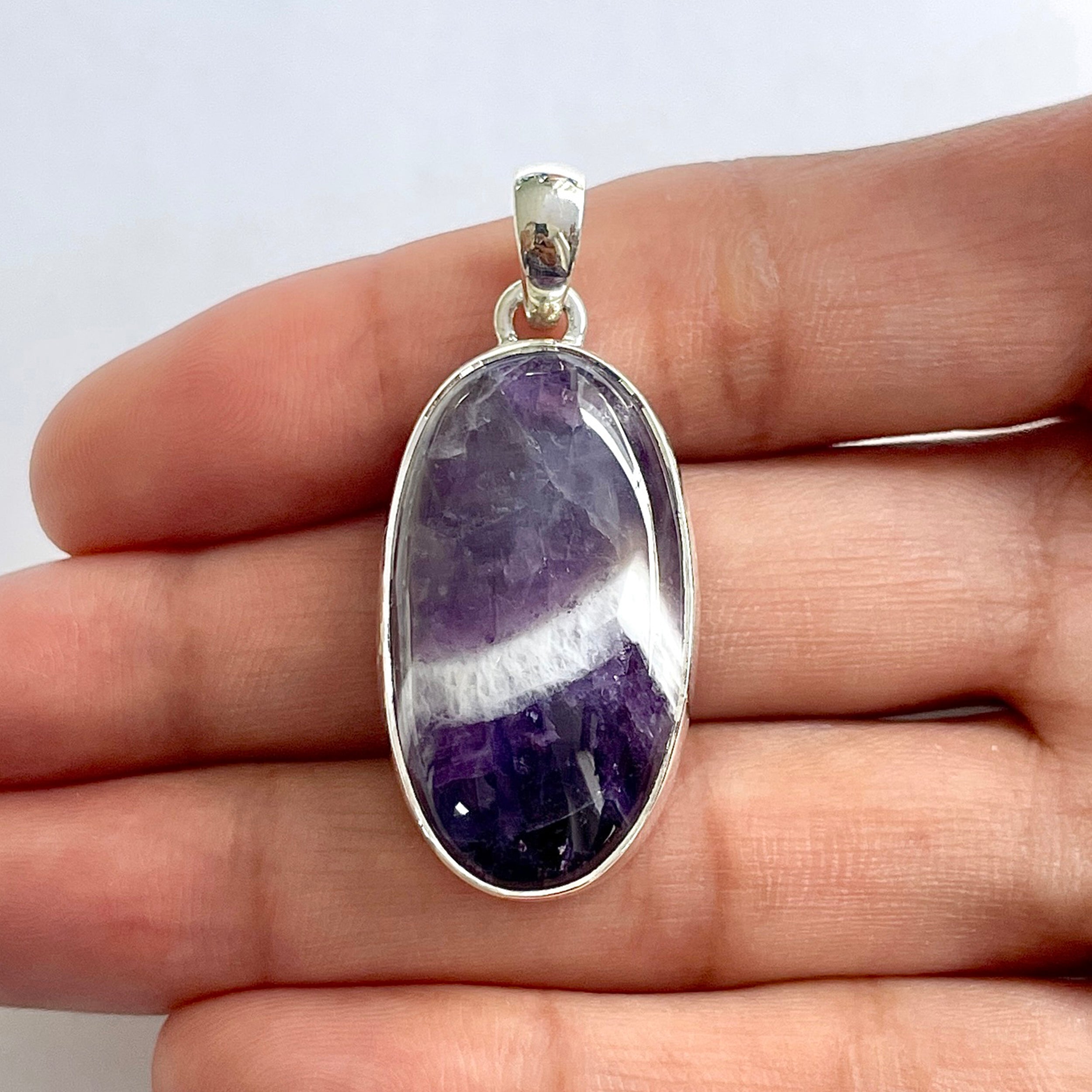 Amethyst Lace Agate Pendant-(ALA-1-53)