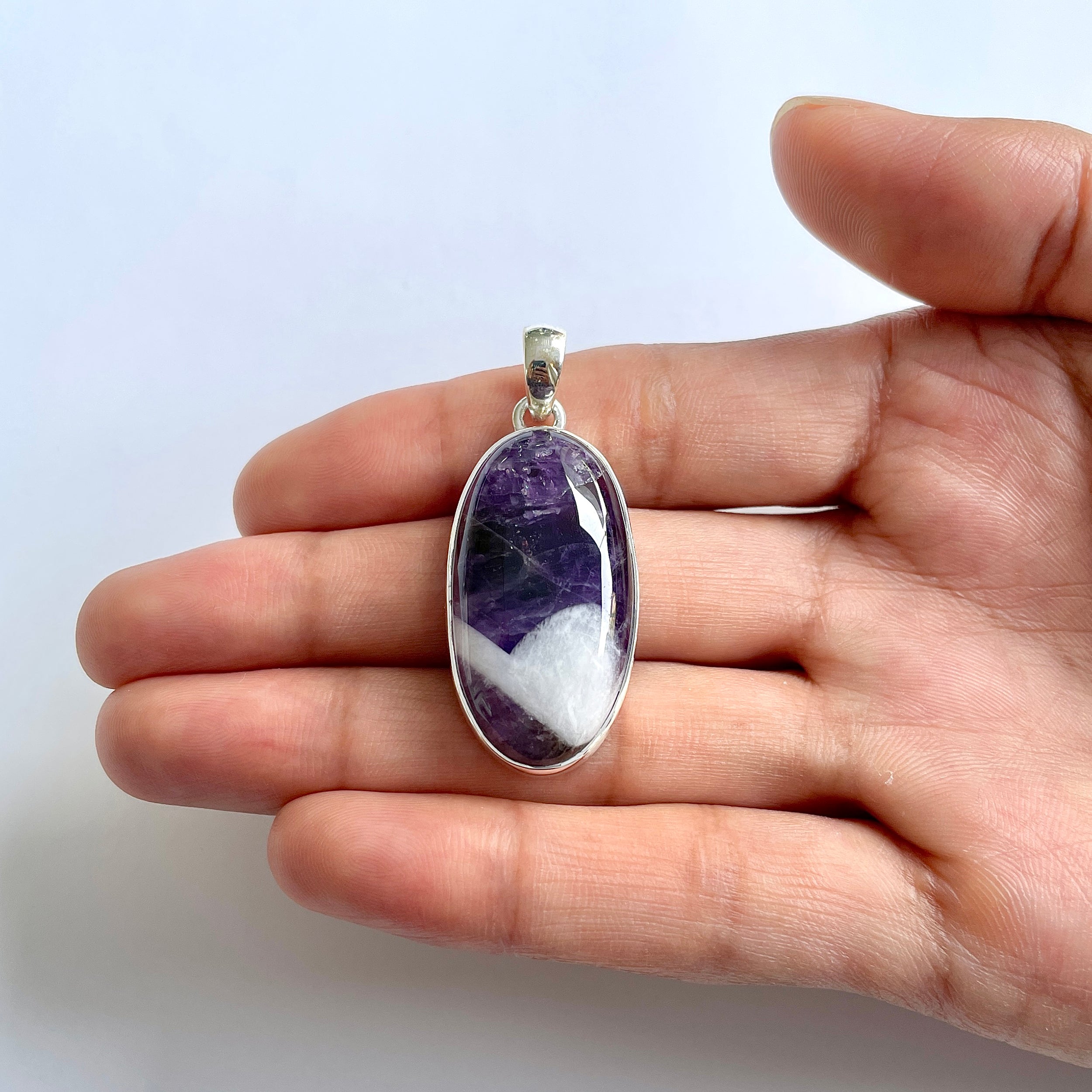 Amethyst Lace Agate Pendant-(ALA-1-55)