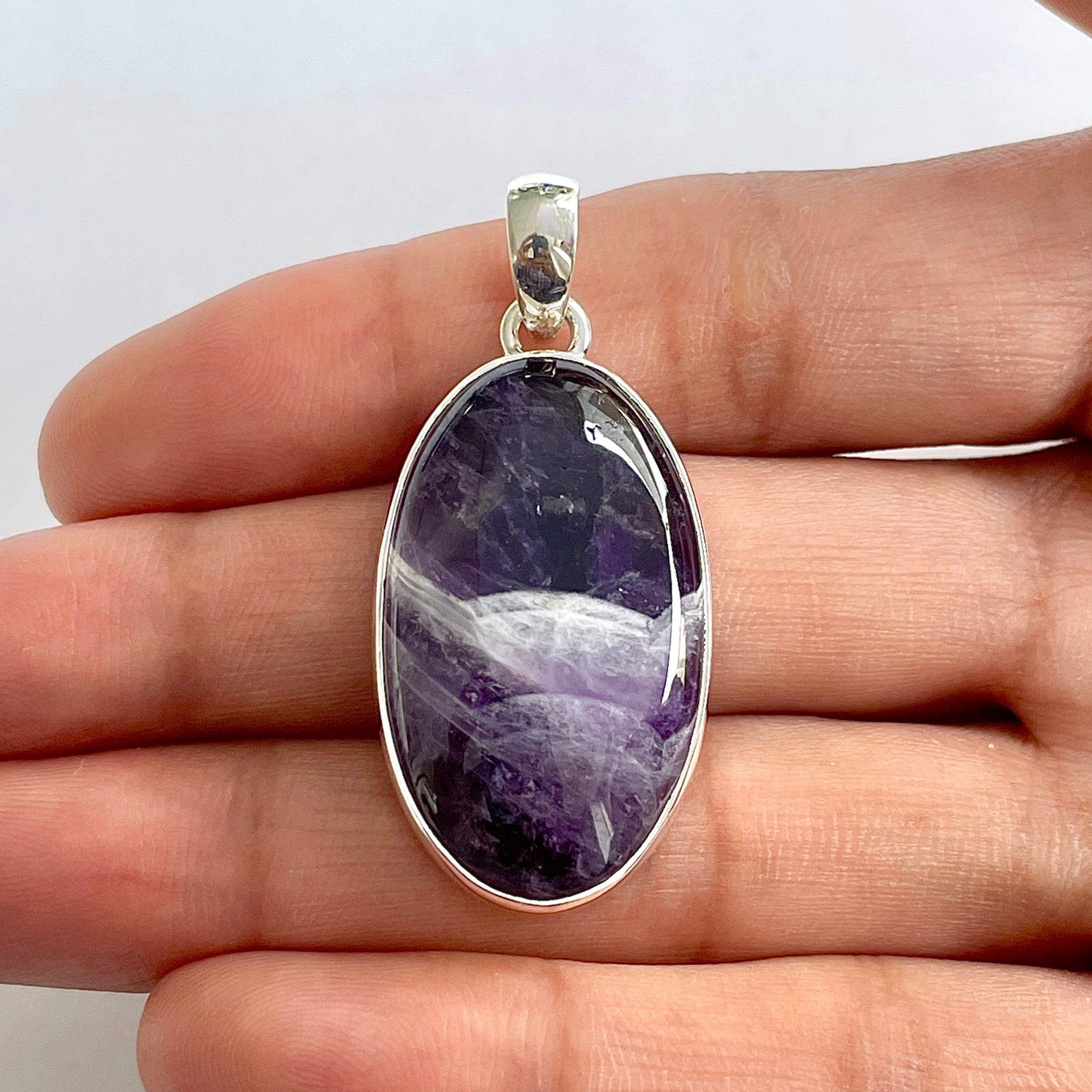 Amethyst Lace Agate Pendant-(ALA-1-60)