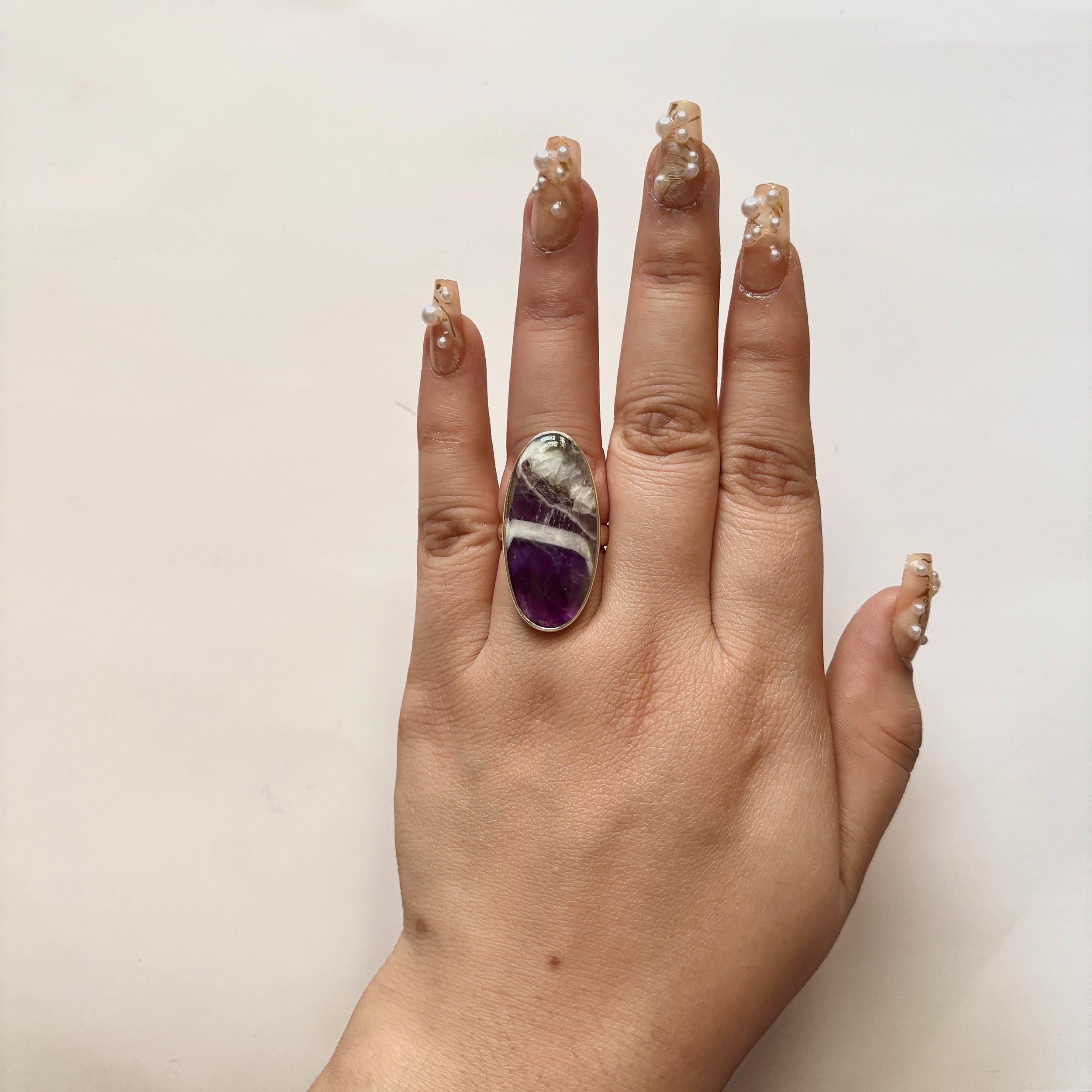 Amethyst Lace Agate Ring-(ALA-2-17)