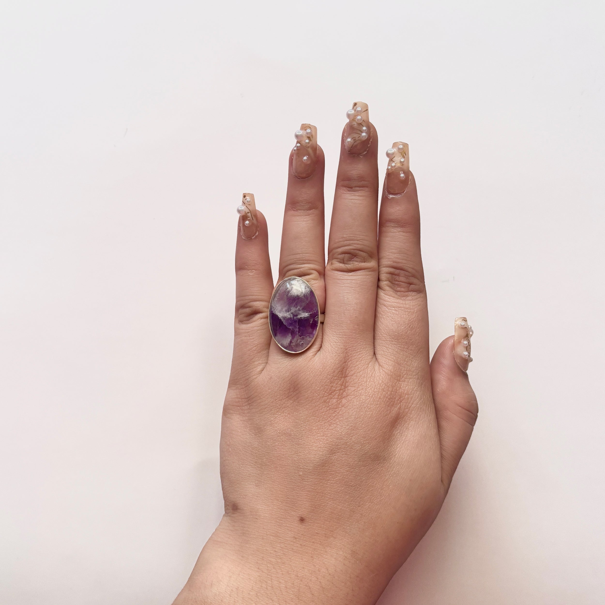 Amethyst Lace Agate Ring-(ALA-2-3)