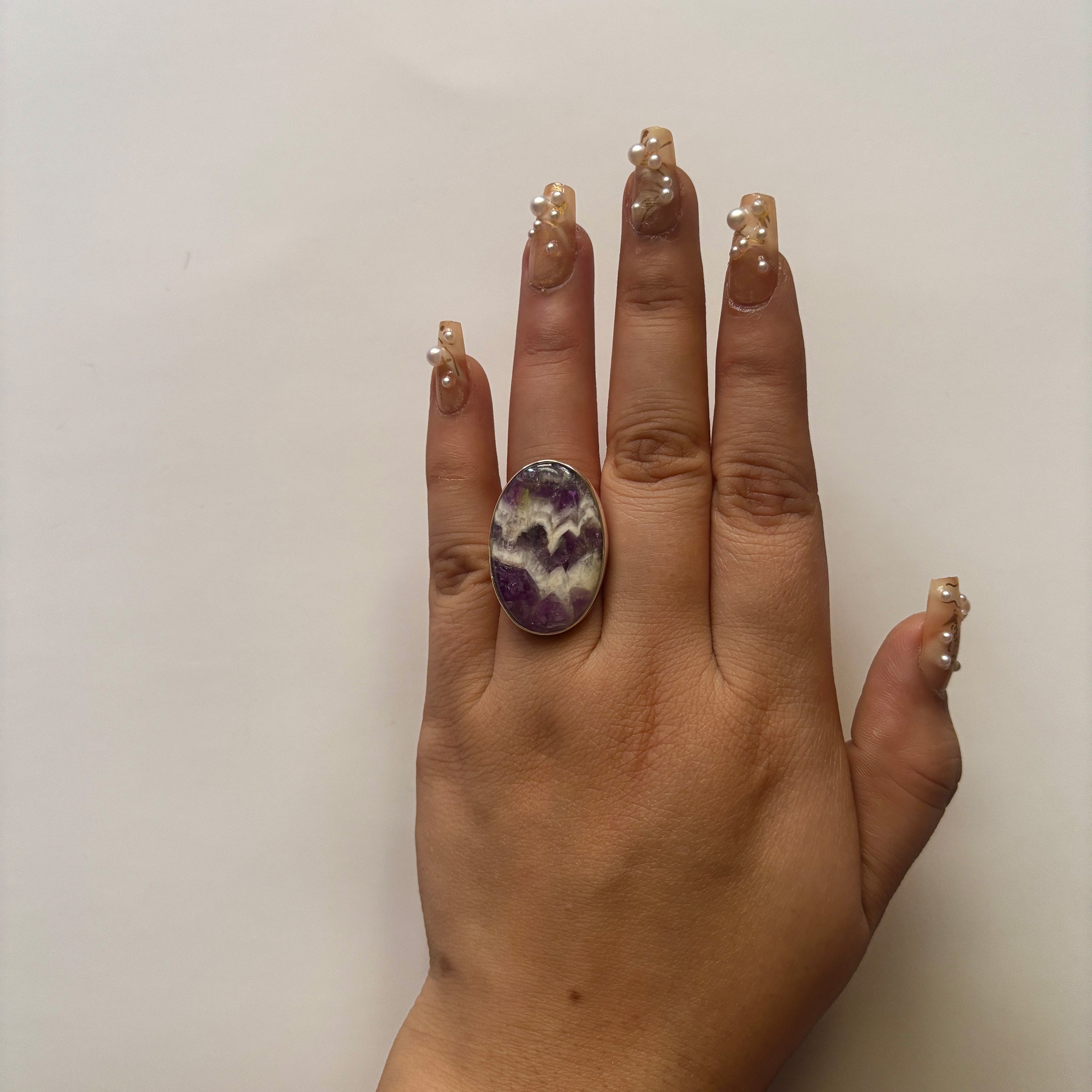 Amethyst Lace Agate Ring-(ALA-2-9)