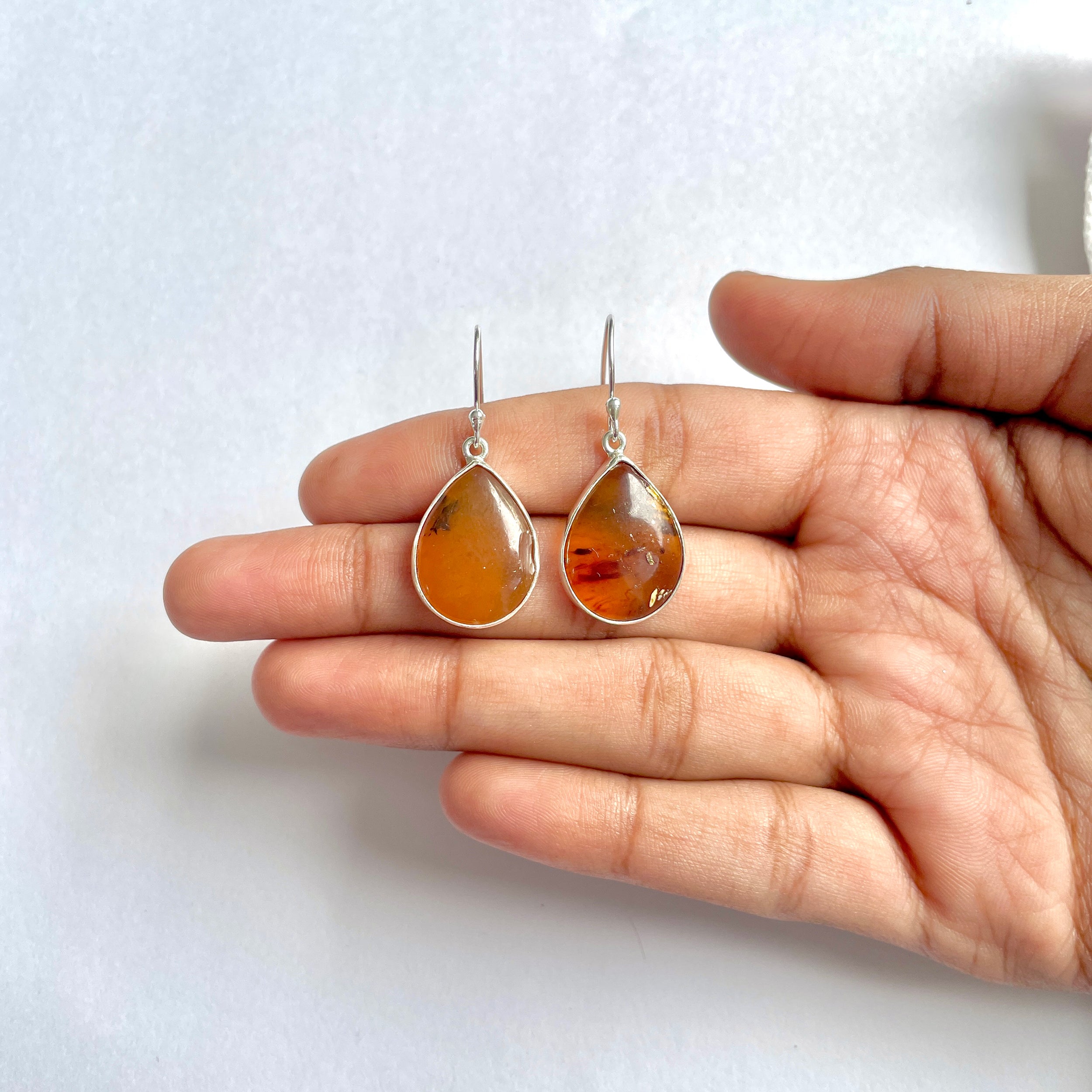 Amber Earring-(AMB-3-12)