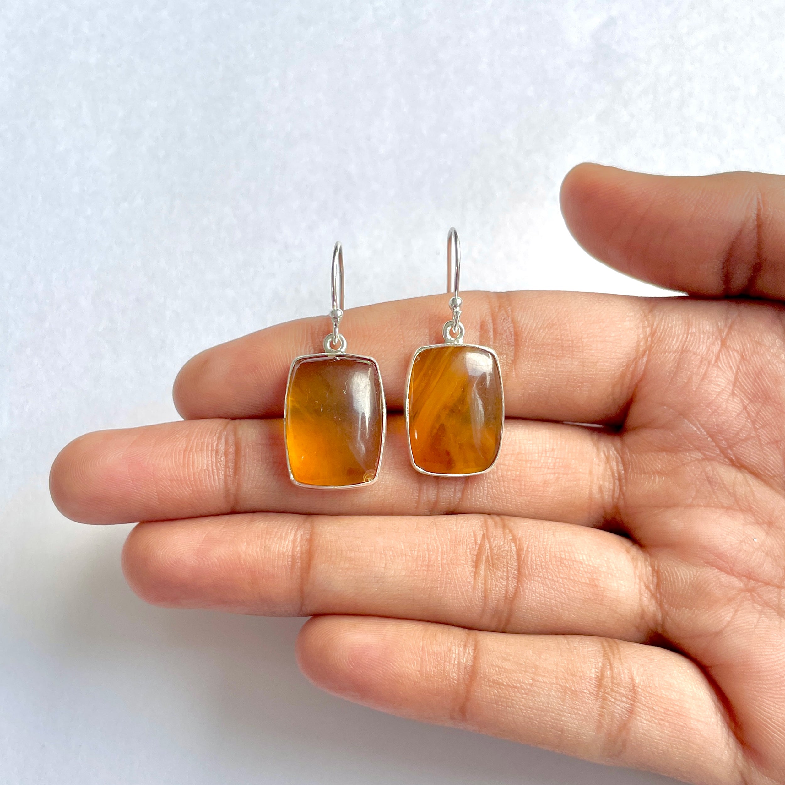 Amber Earring-(AMB-3-15)