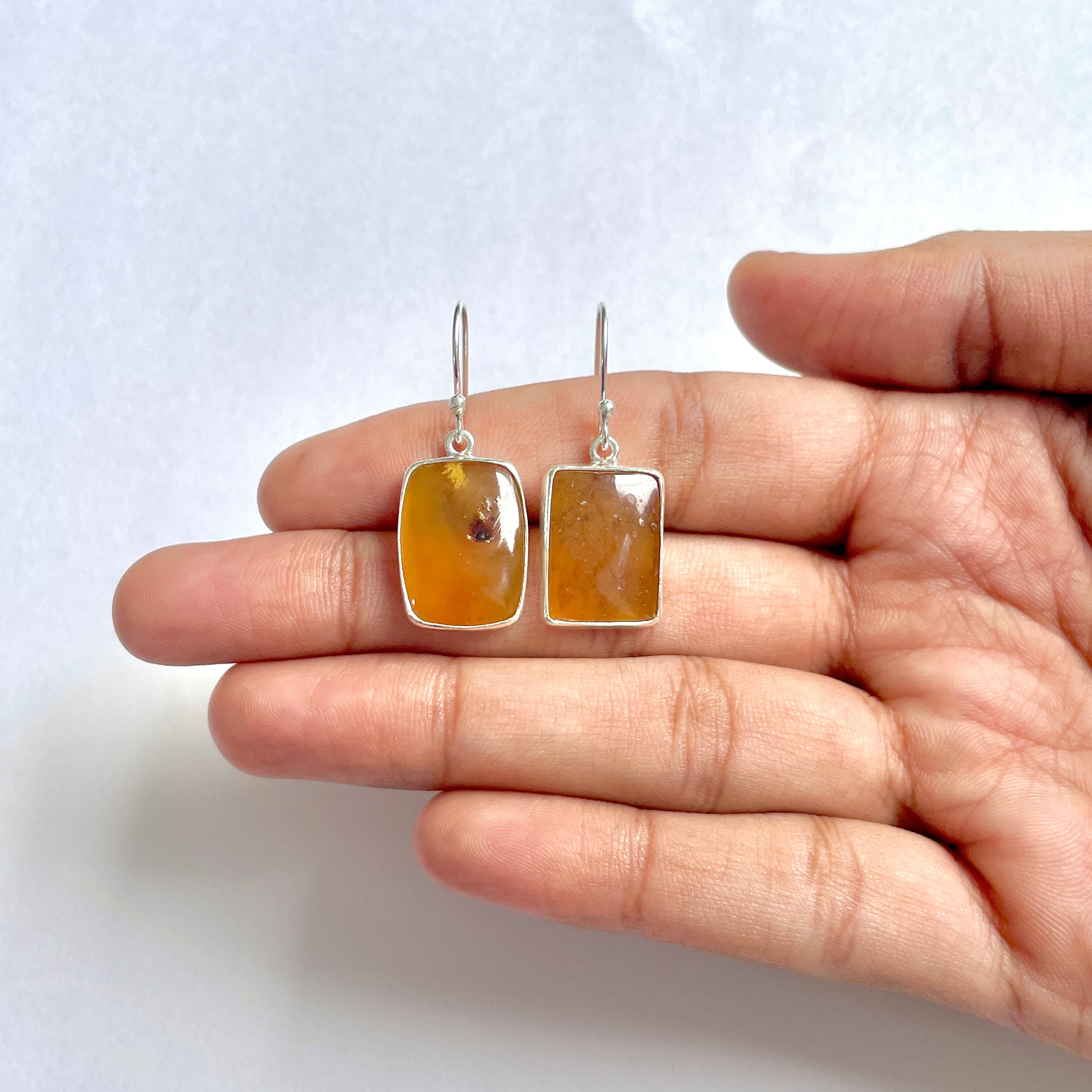 Amber Earring-(AMB-3-8)