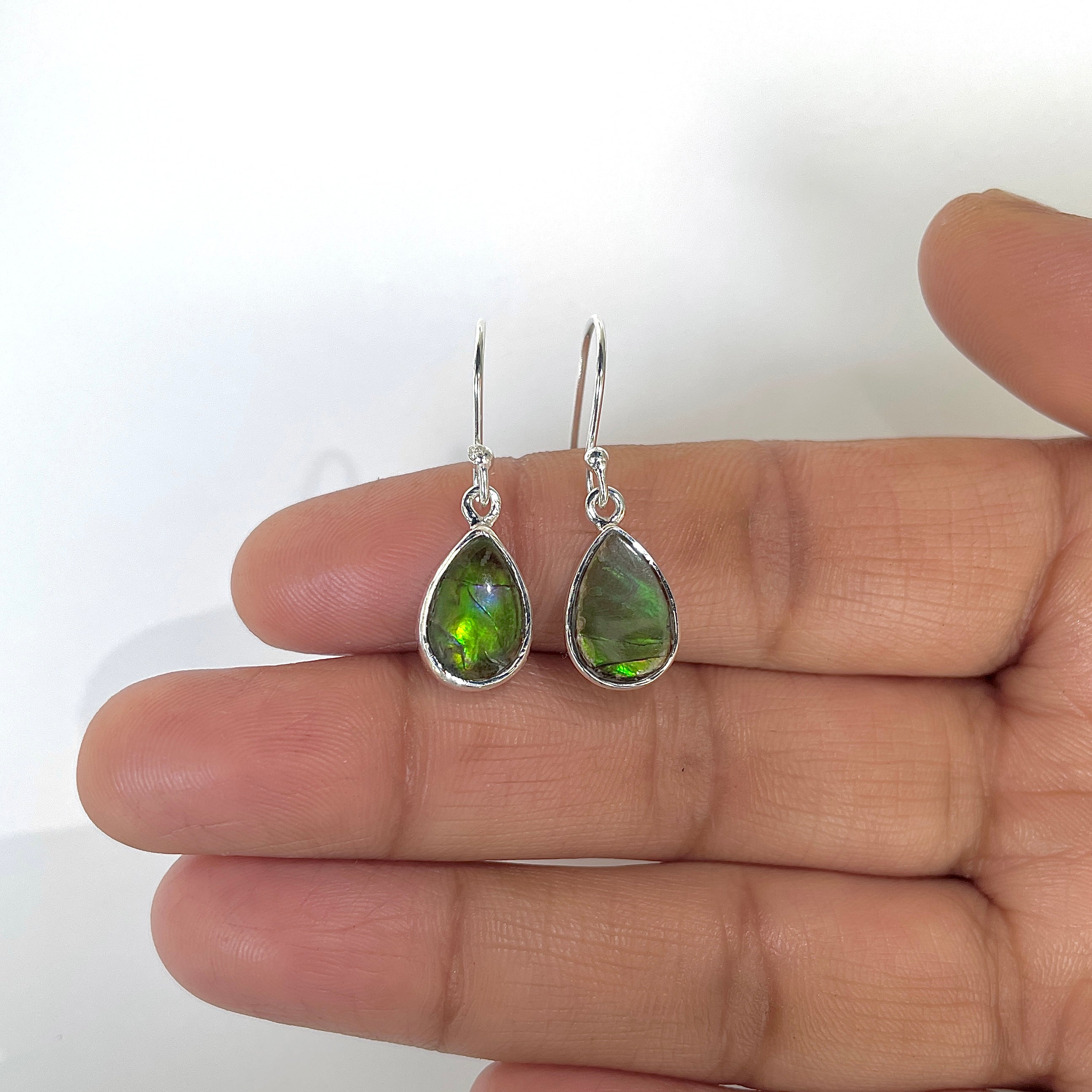 Ammolite Earring-(AML-3-2)