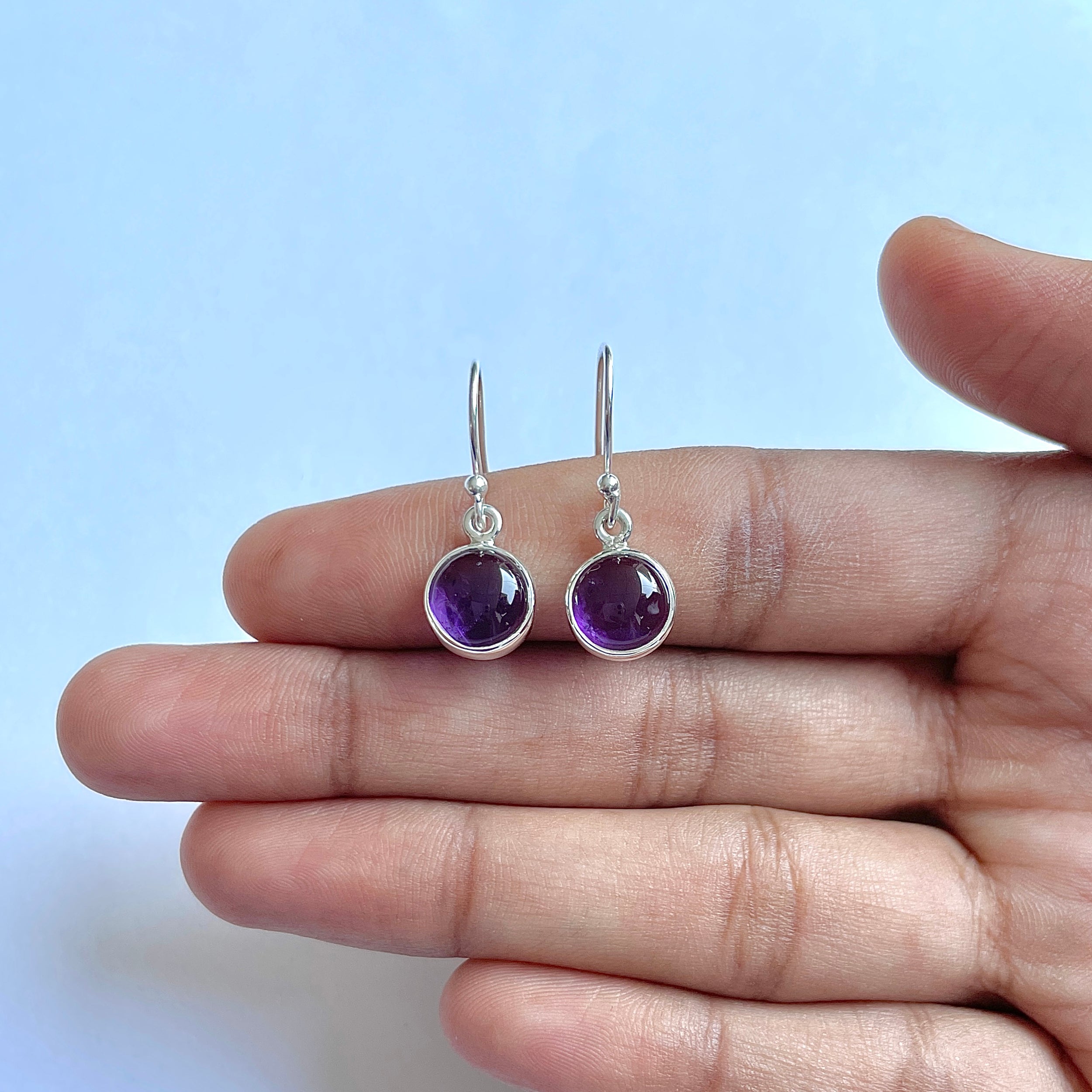 Amethyst Earring-(AMT-3-1)