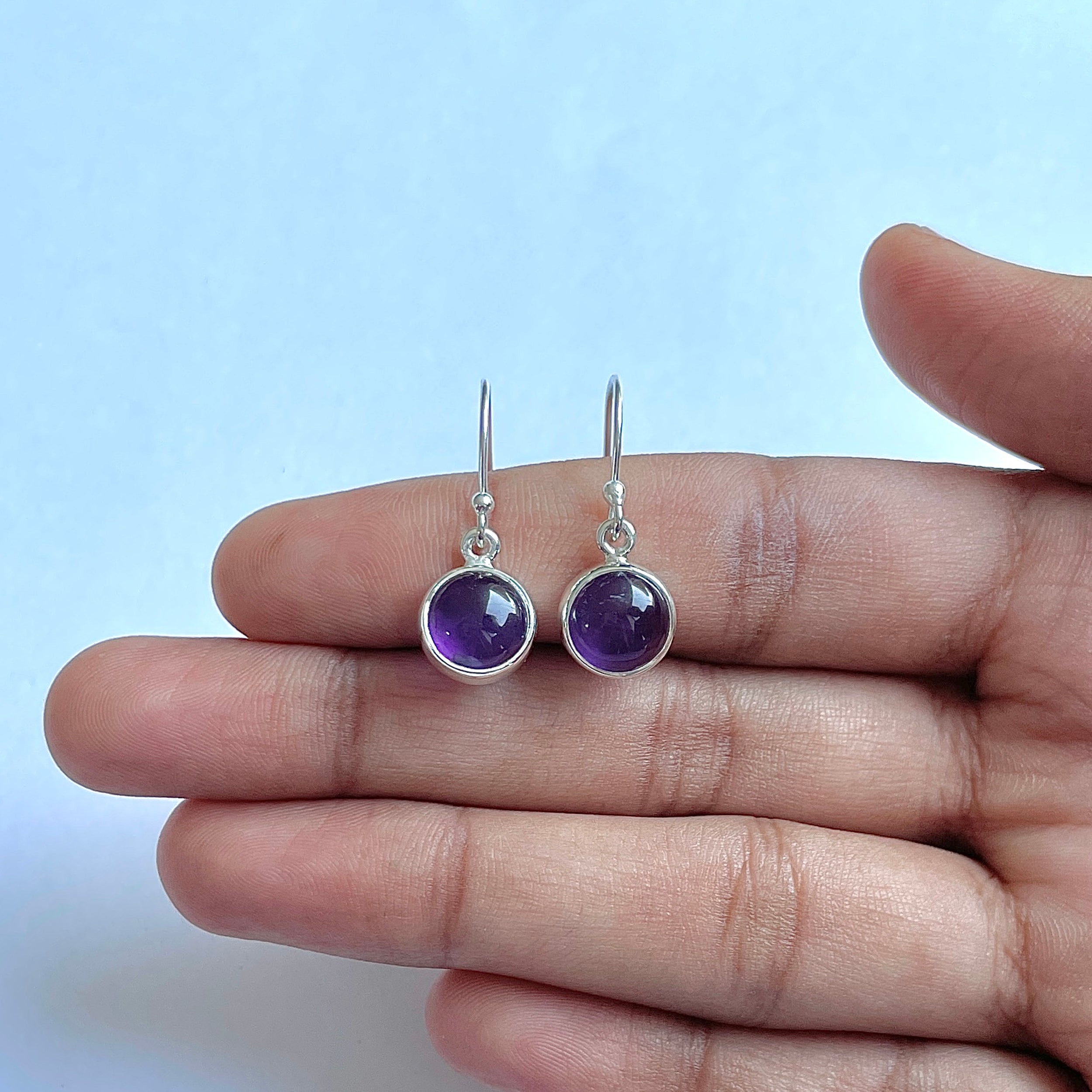 Amethyst Earring-(AMT-3-2)
