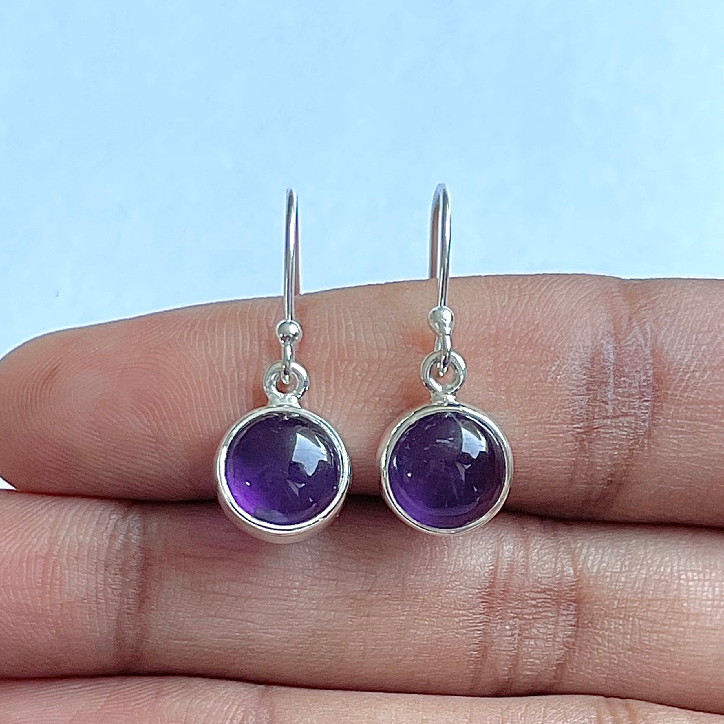 Amethyst Earring-(AMT-3-2)