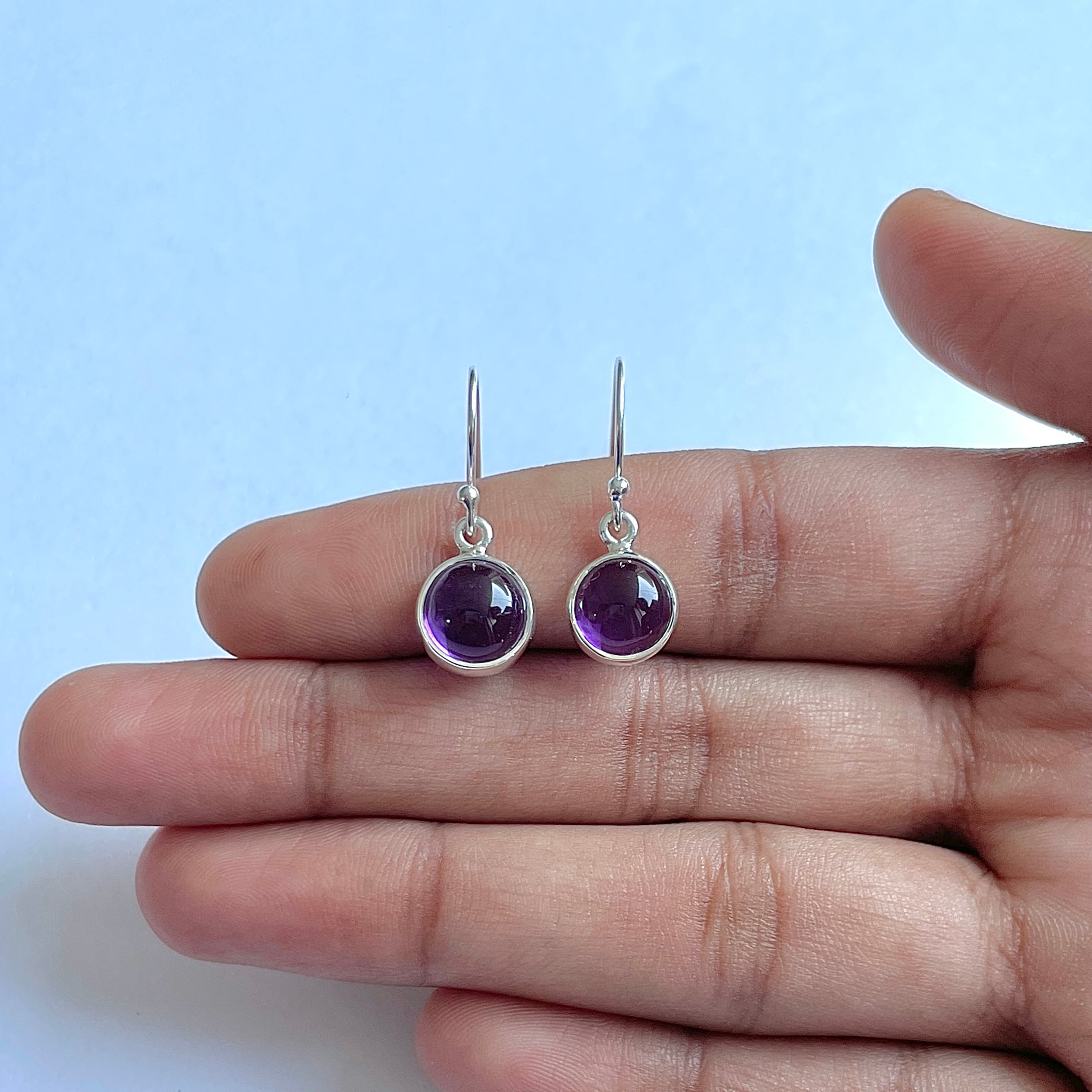 Amethyst Earring-(AMT-3-3)
