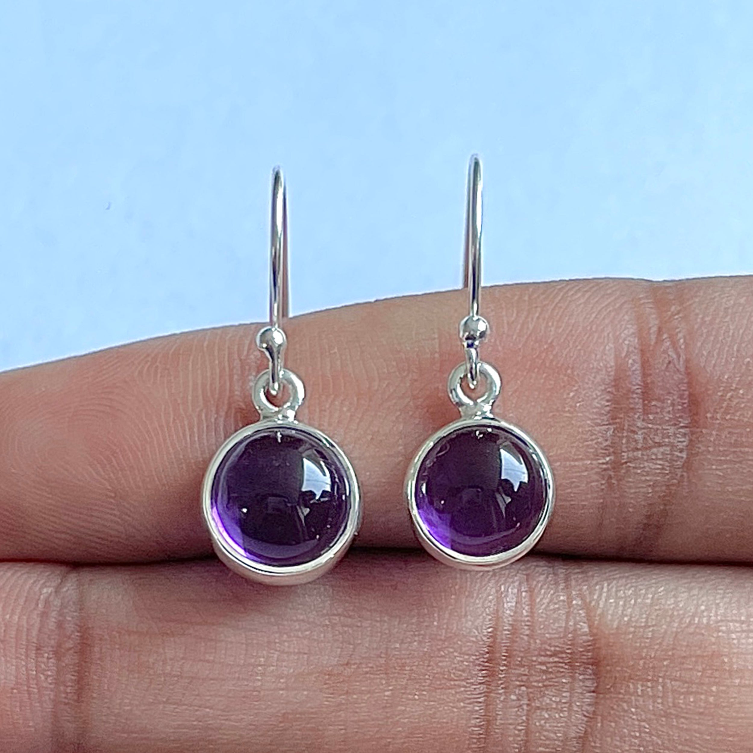 Amethyst Earring-(AMT-3-3)