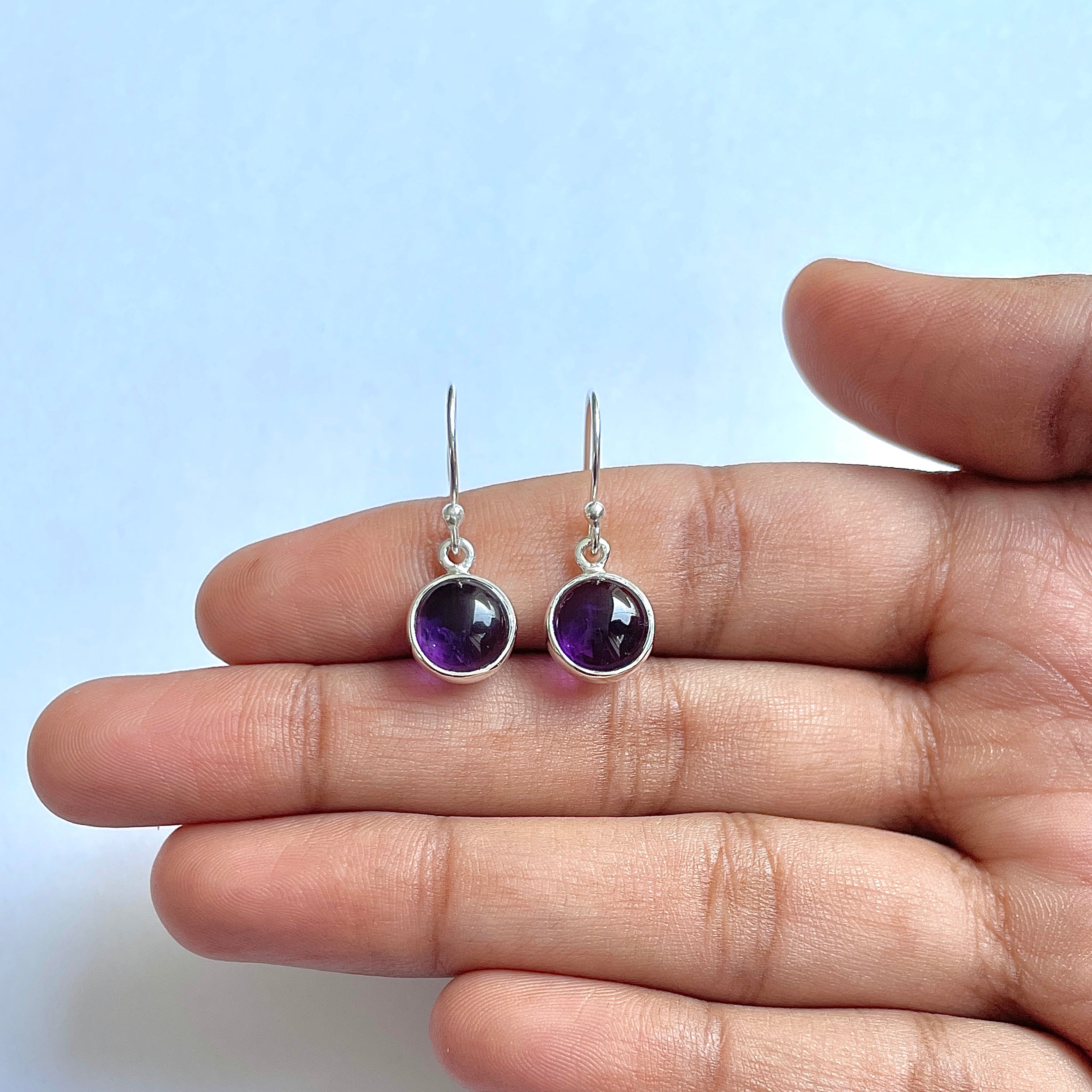 Amethyst Earring-(AMT-3-7)