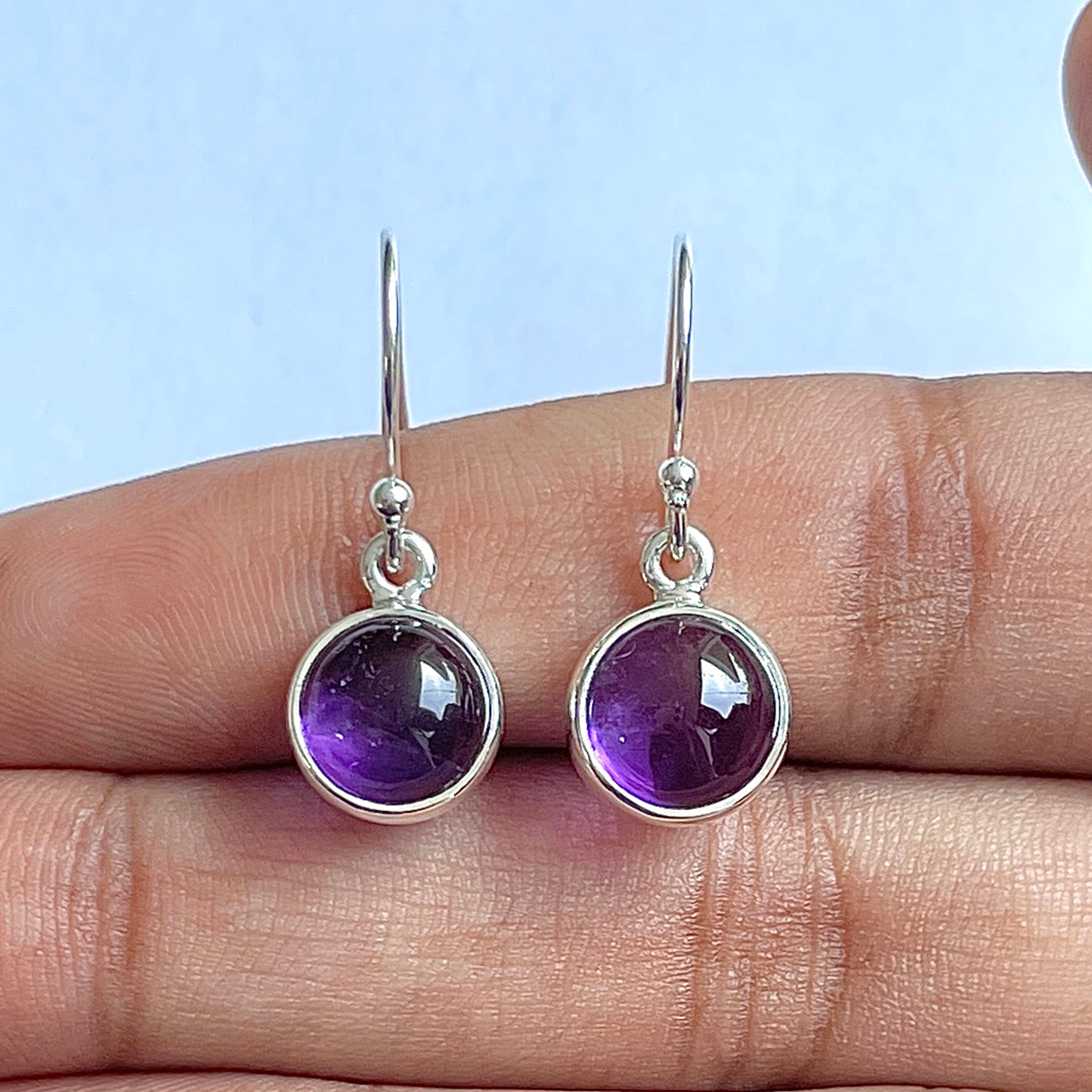 Amethyst Earring-(AMT-3-8)