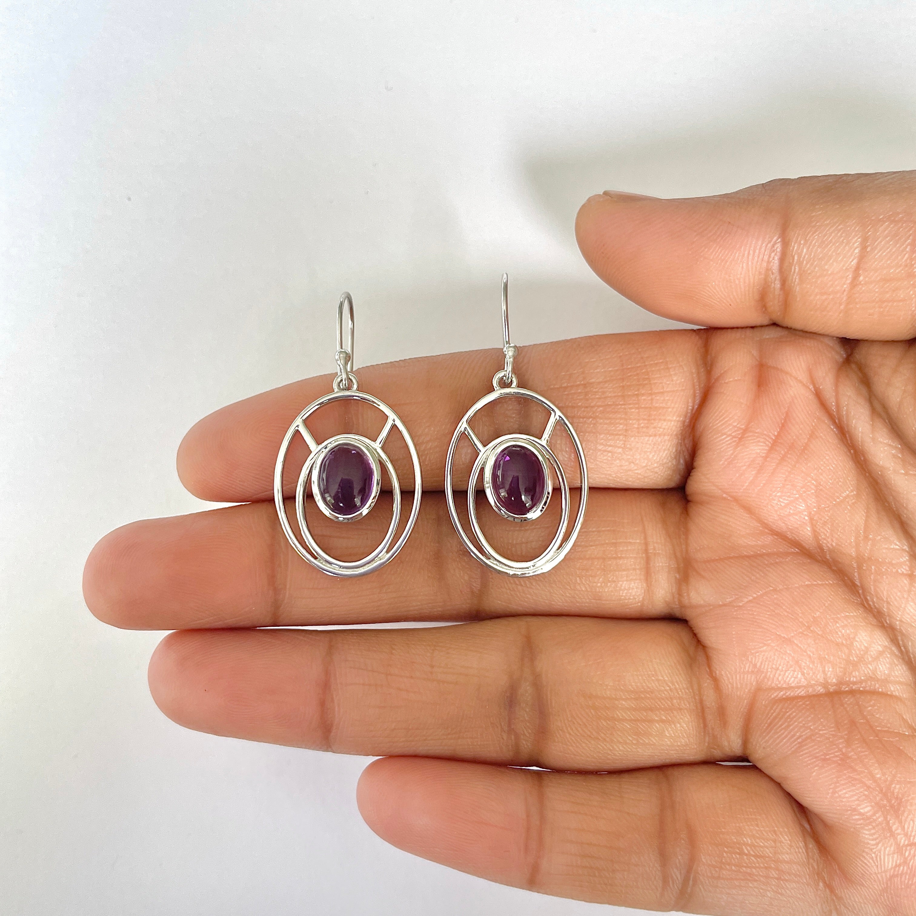 Amethyst Earring-(AMT-RDE-114)
