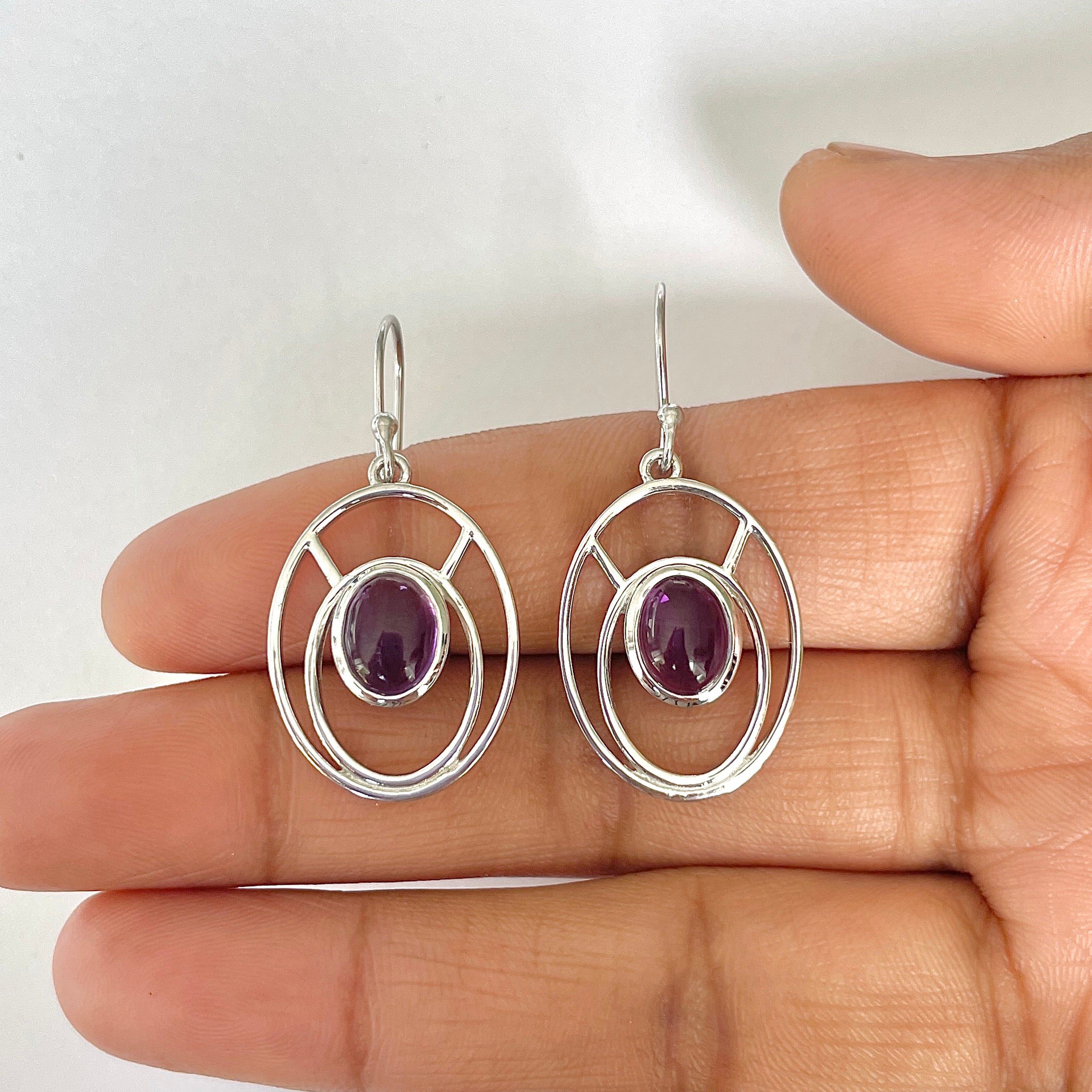 Amethyst Earring-(AMT-RDE-114)
