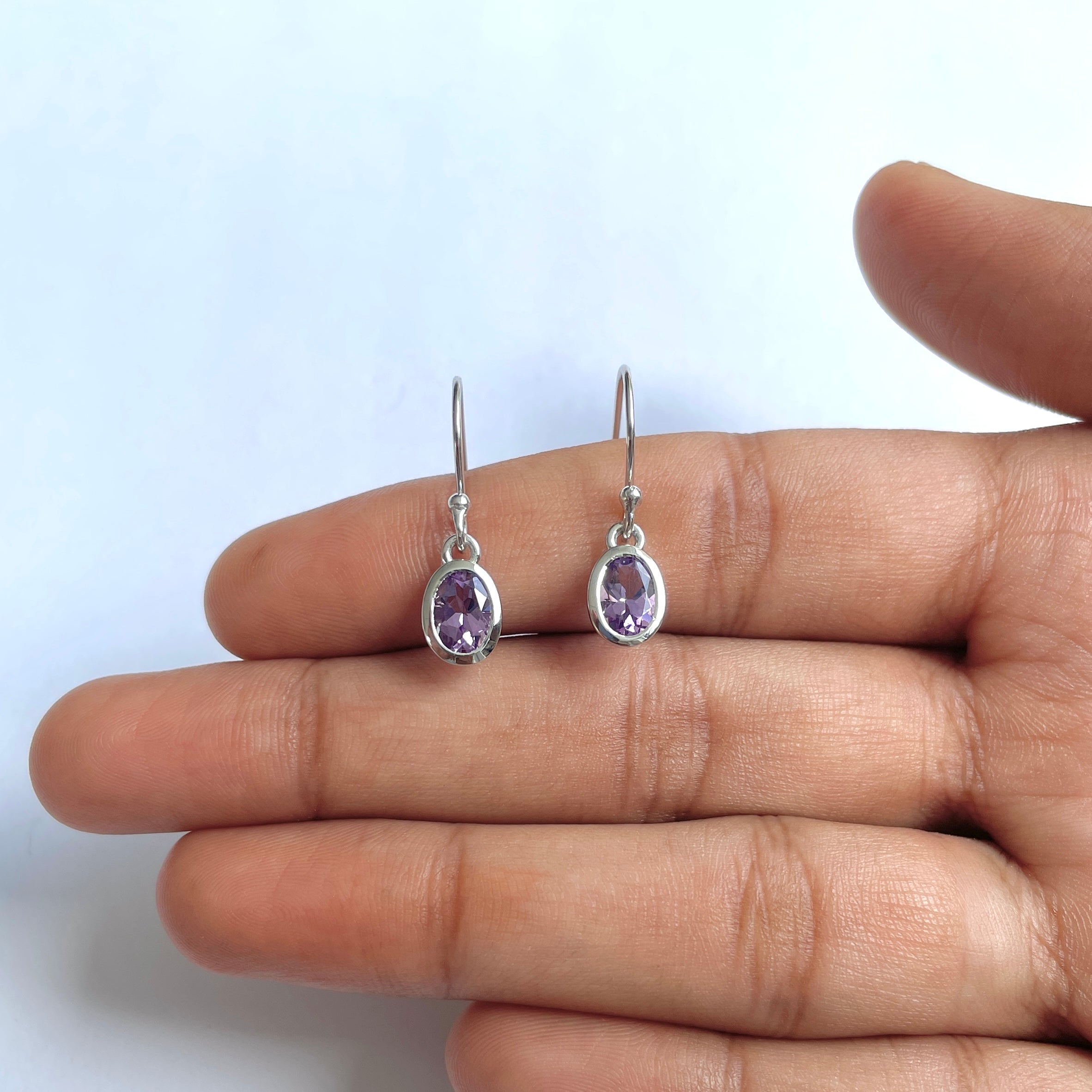 Amethyst Earring-(AMT-RDE-1316)