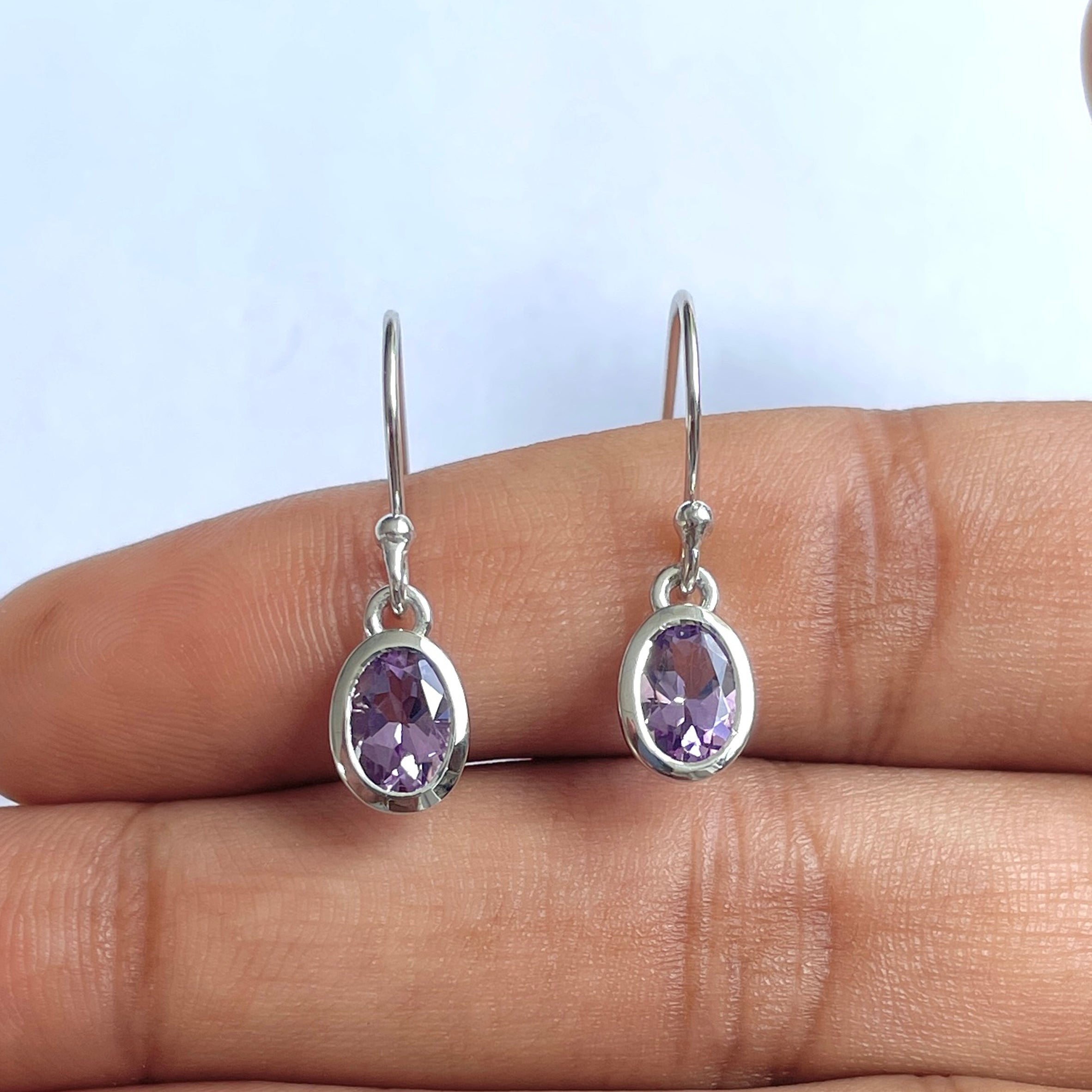 Amethyst Earring-(AMT-RDE-1316)
