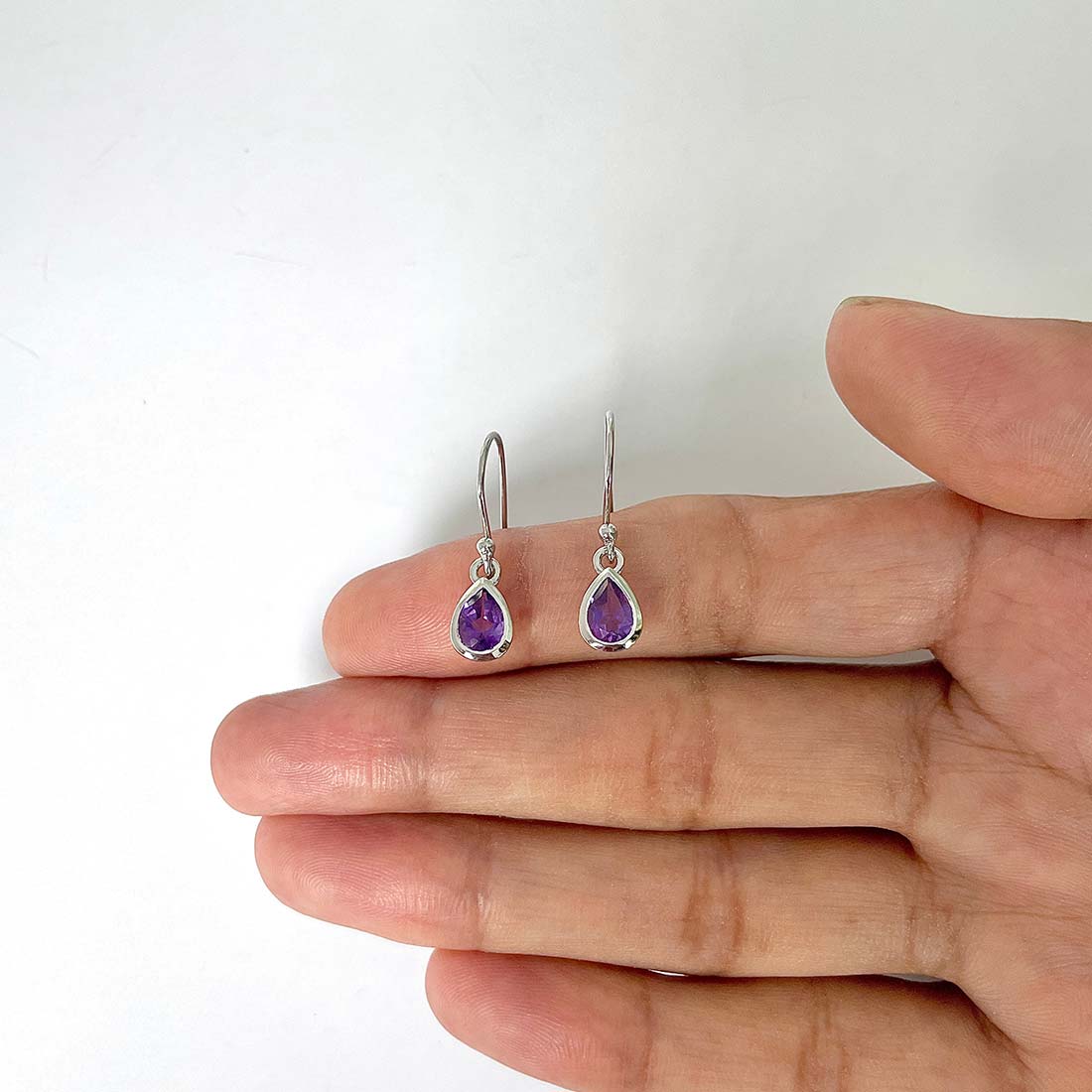 Amethyst Earring-(AMT-RDE-1317)