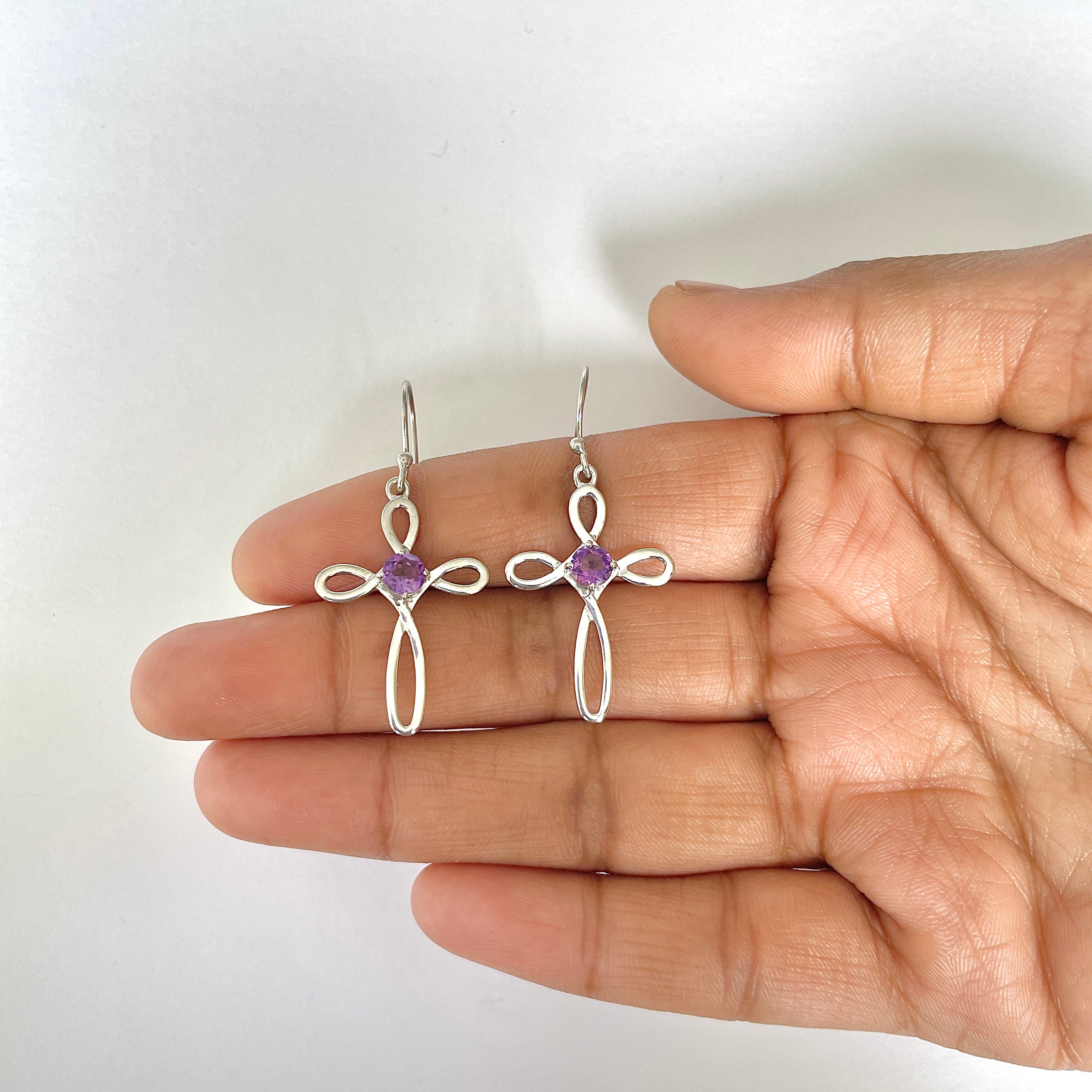 Amethyst Earring-(AMT-RDE-425)