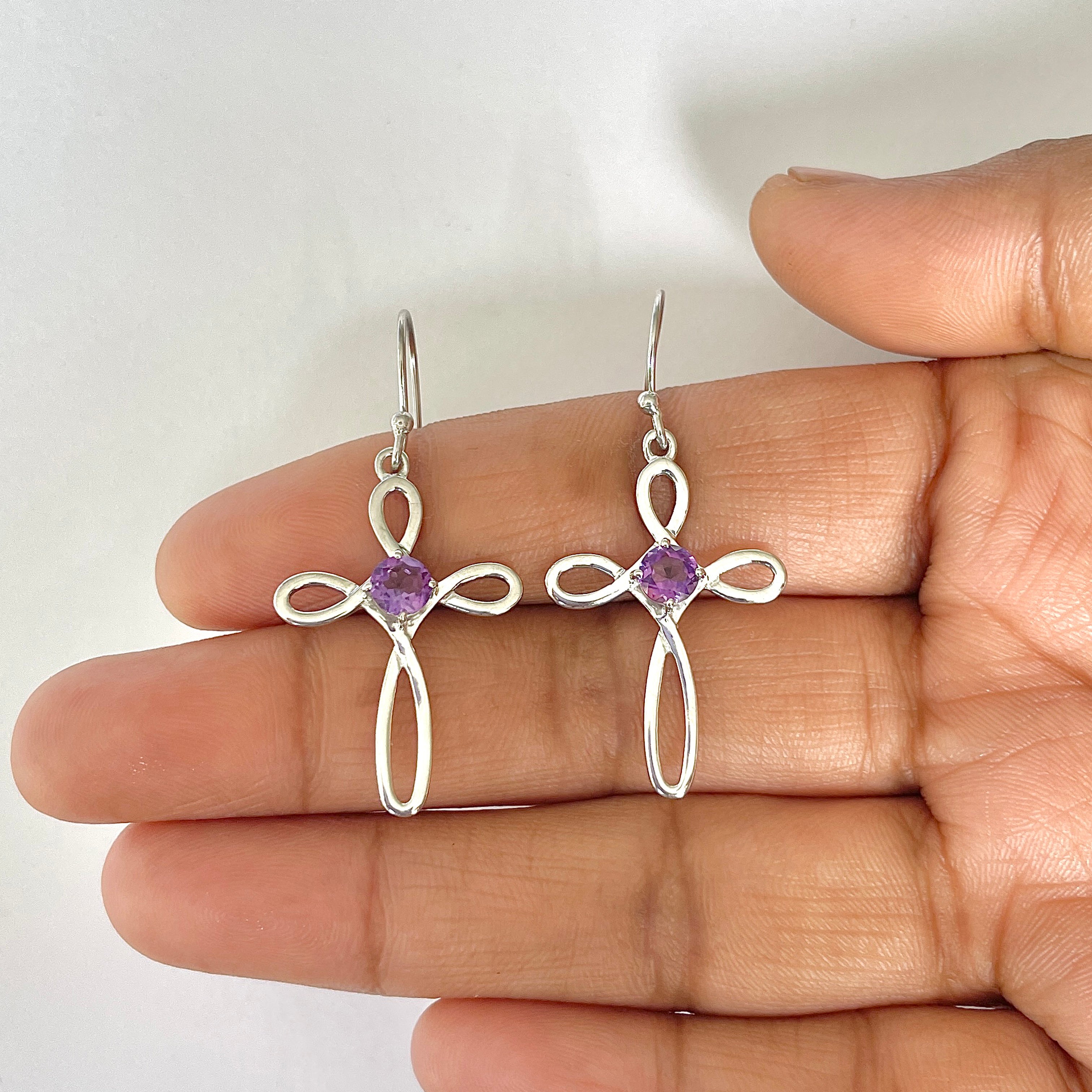 Amethyst Earring-(AMT-RDE-425)