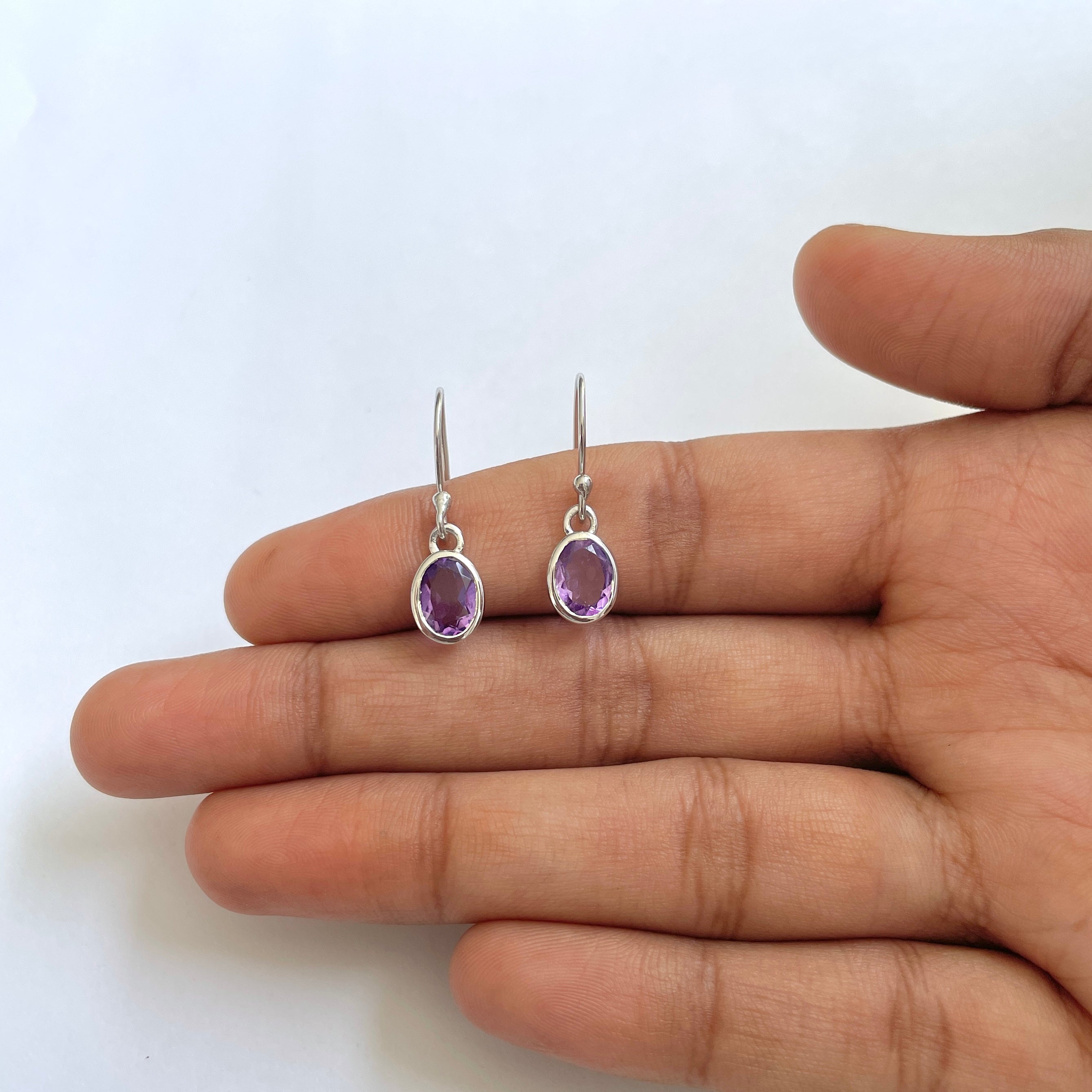 Amethyst Earring-(AMT-RDE-547)
