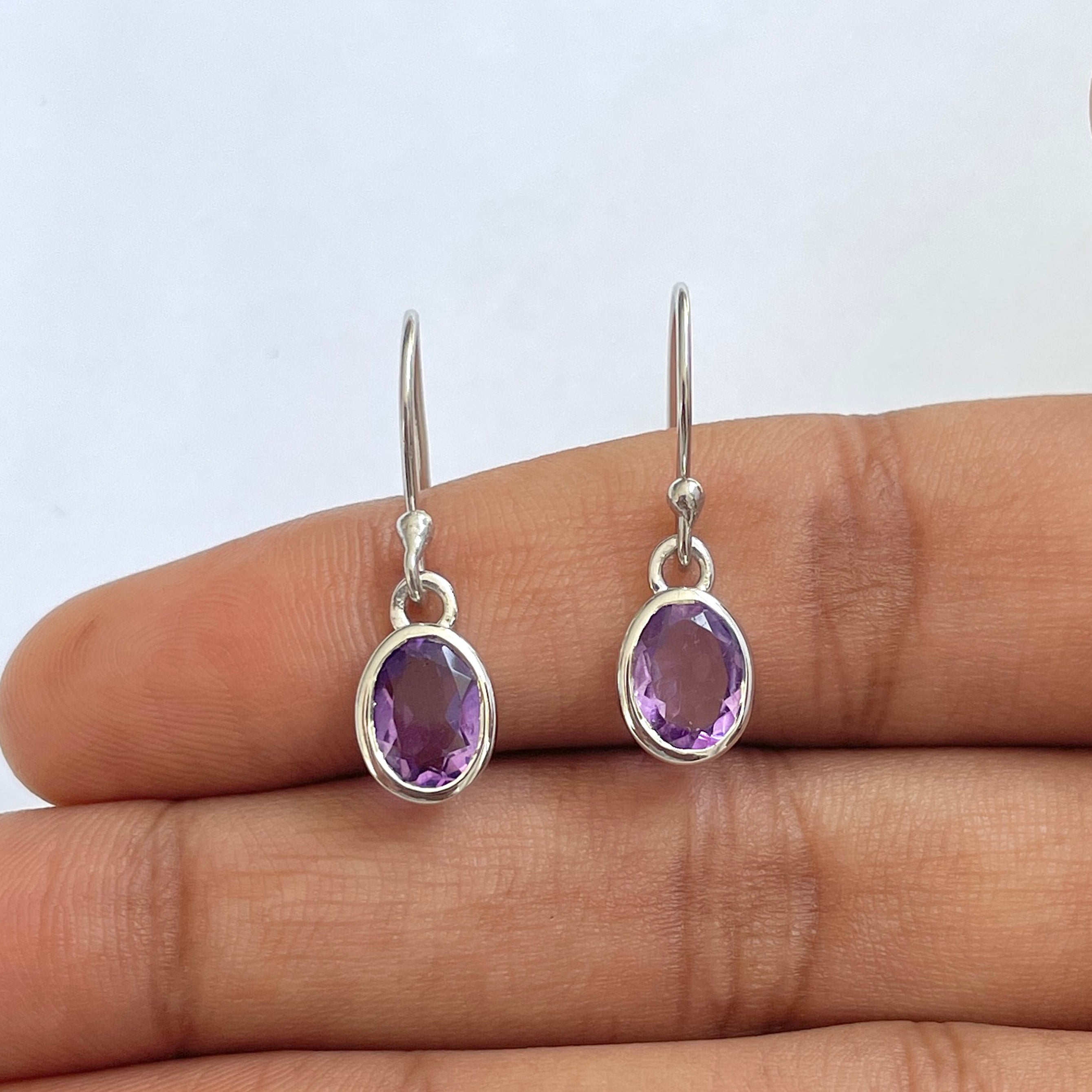 Amethyst Earring-(AMT-RDE-547)