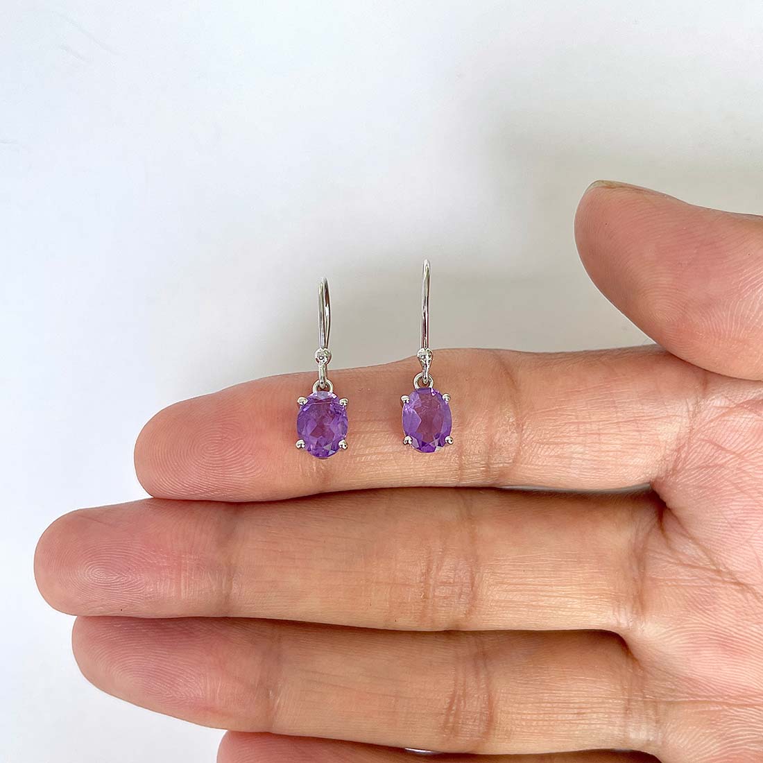 Amethyst Earring-(AMT-RDE-673)