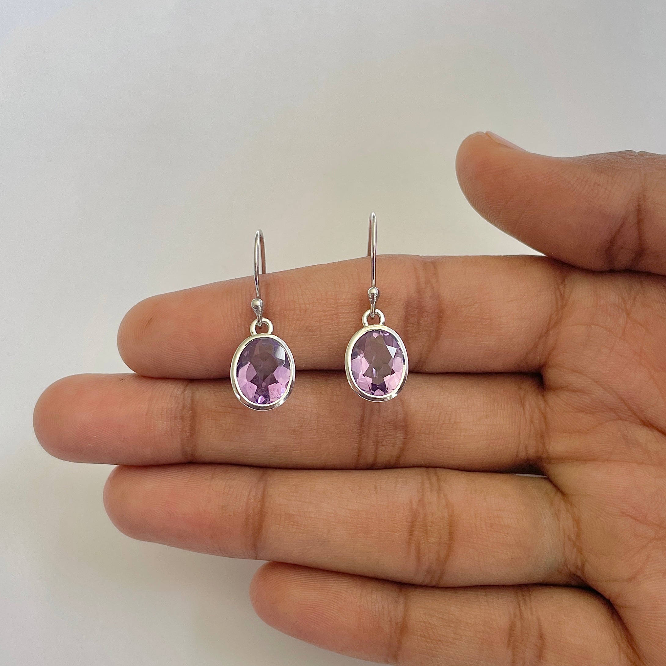 Amethyst Earring-(AMT-RDE-713)