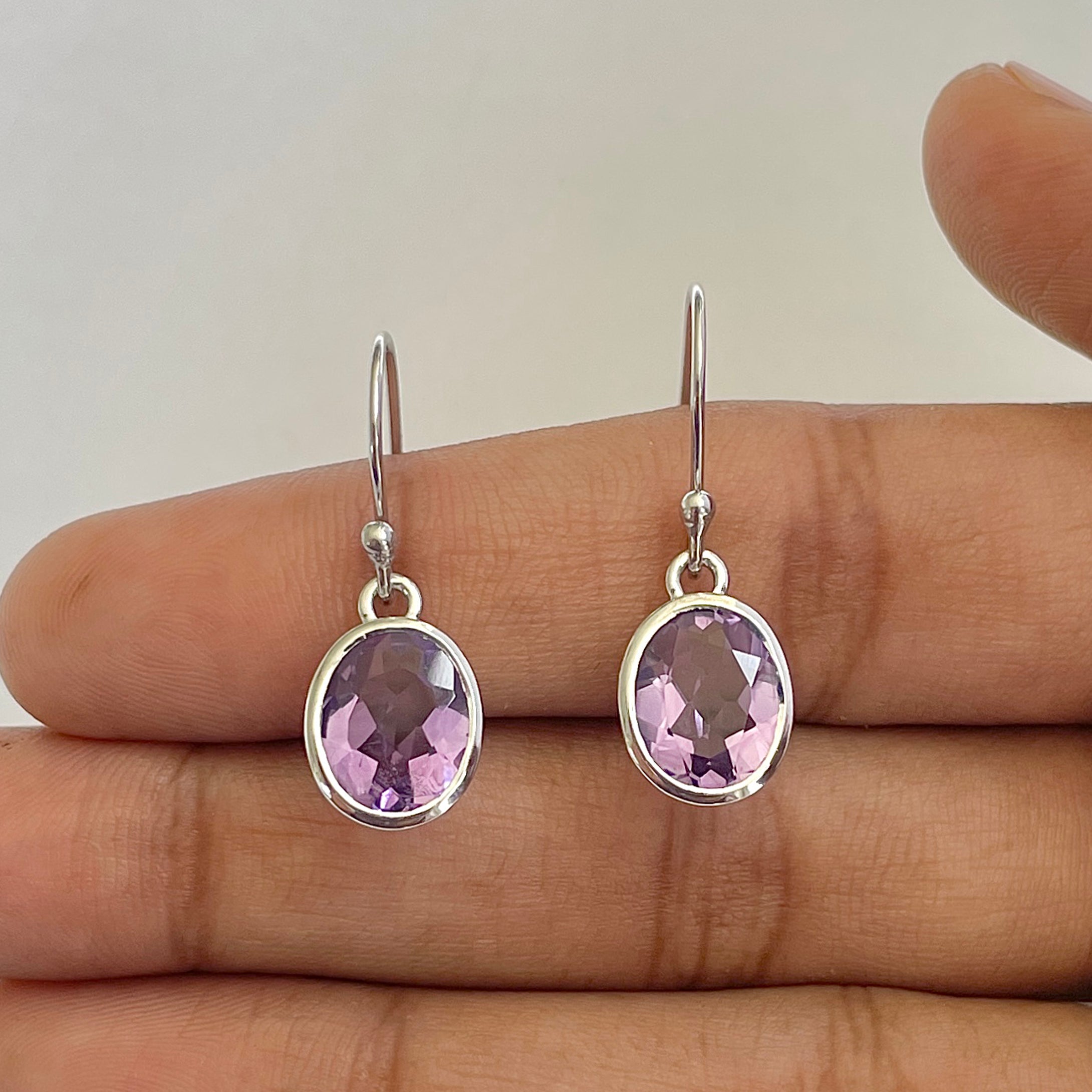 Amethyst Earring-(AMT-RDE-713)