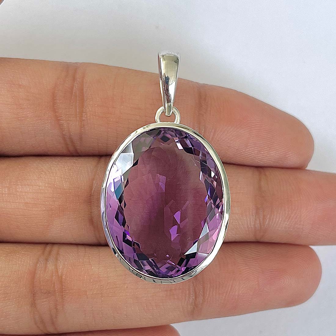 Amethyst Pendant-(AMT-RDN-274)