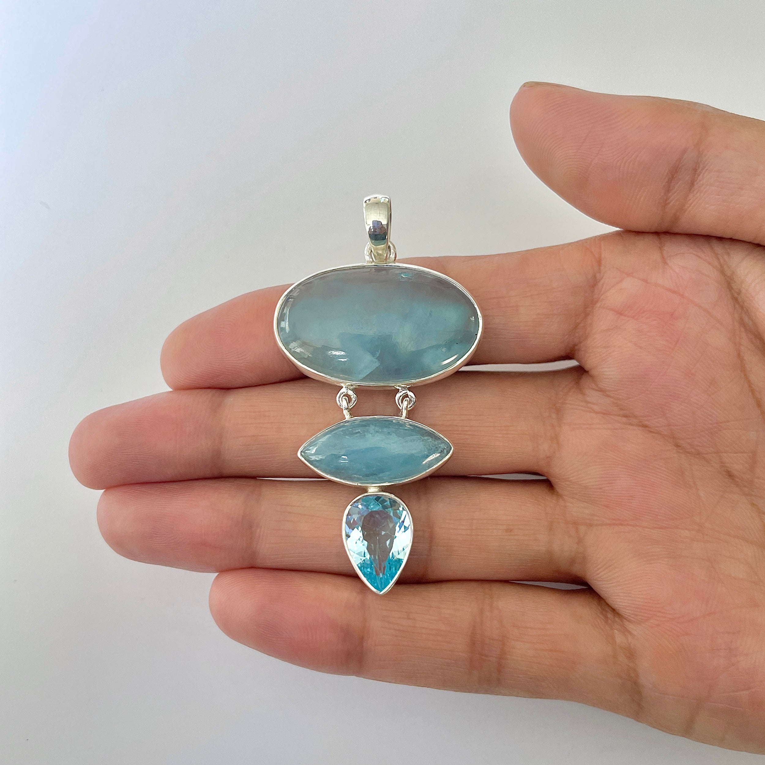 Aquamarine Pendant-(AQM-1-18)