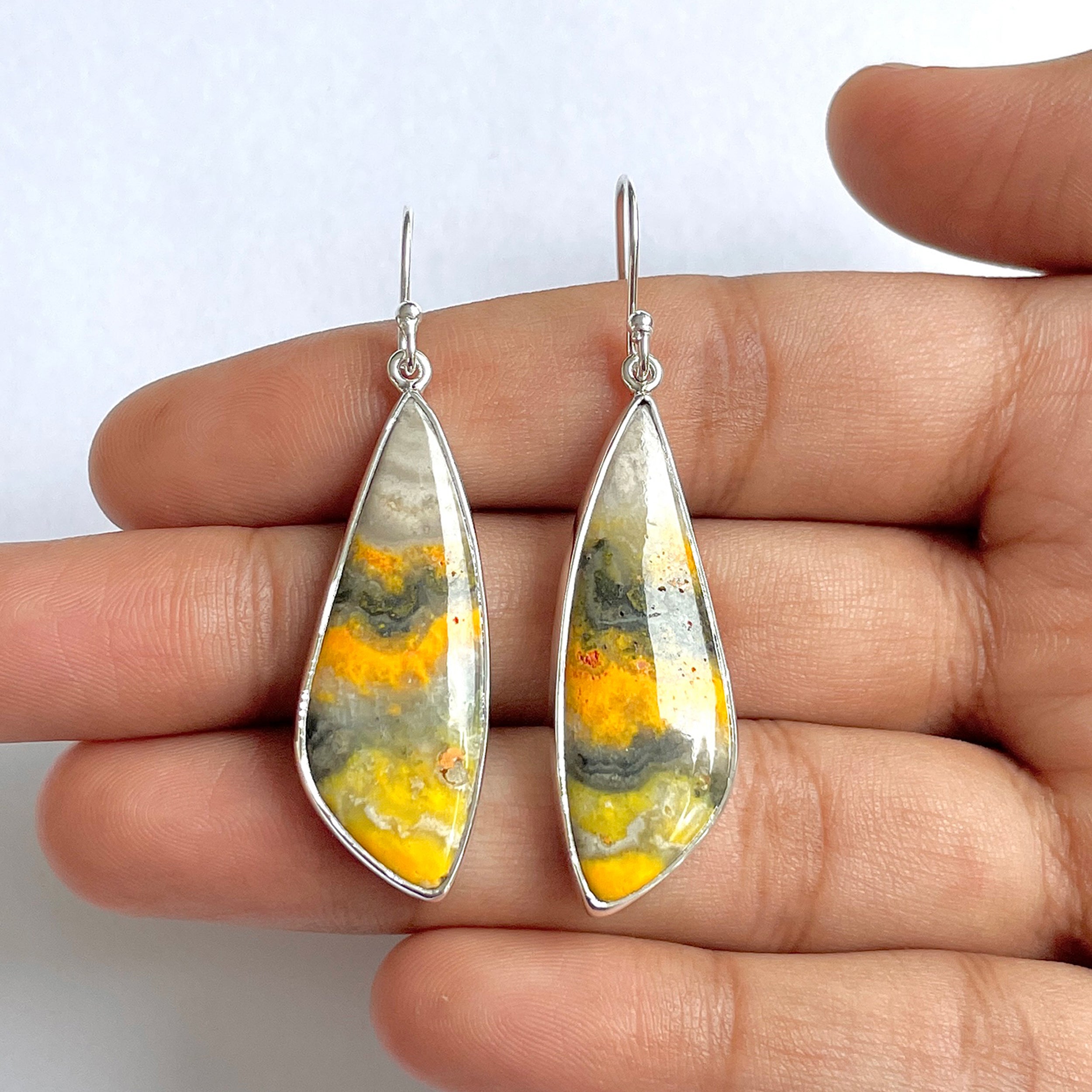 Bumble bee Jasper Earring-(BBJ-3-11)